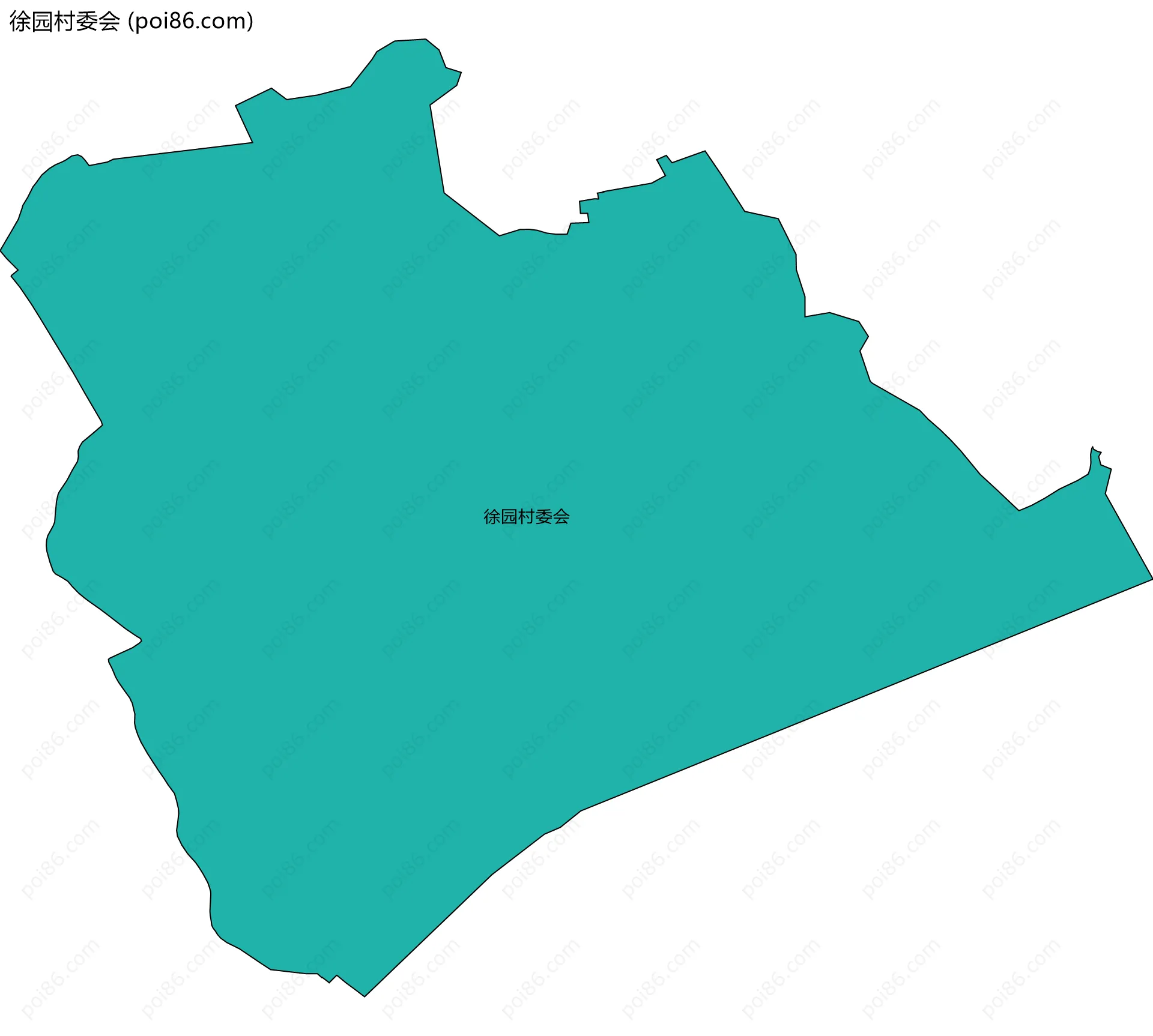 徐园村委会边界地图
