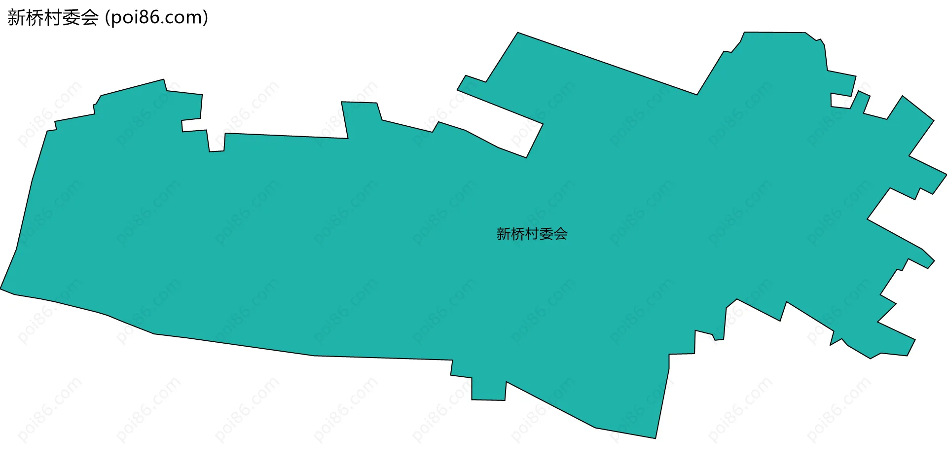 新桥村委会边界地图