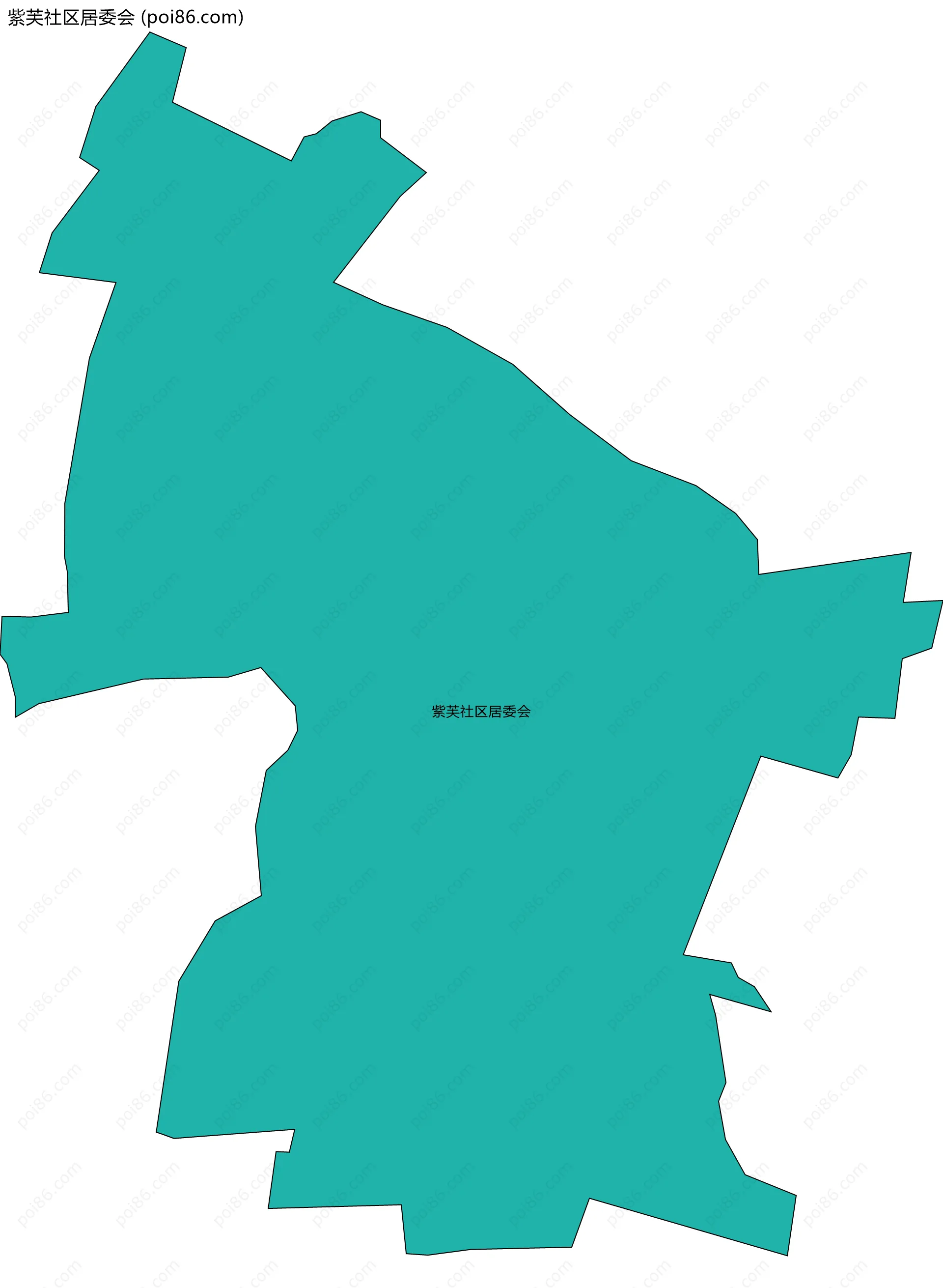 紫芙社区居委会边界地图