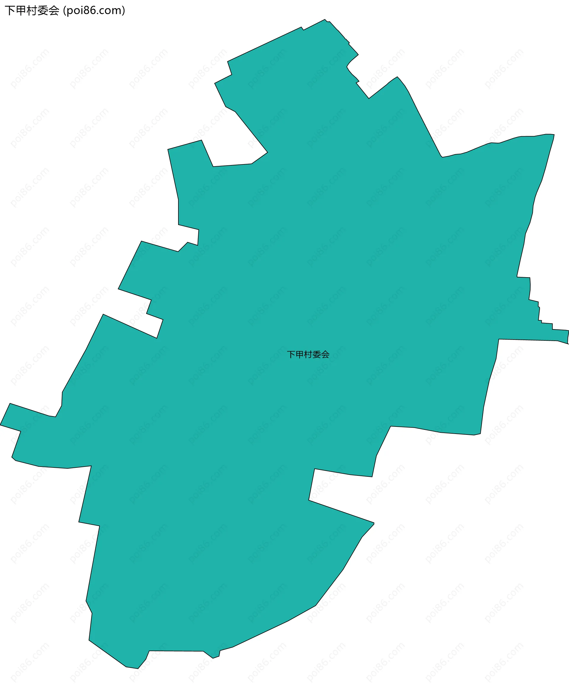 下甲村委会边界地图