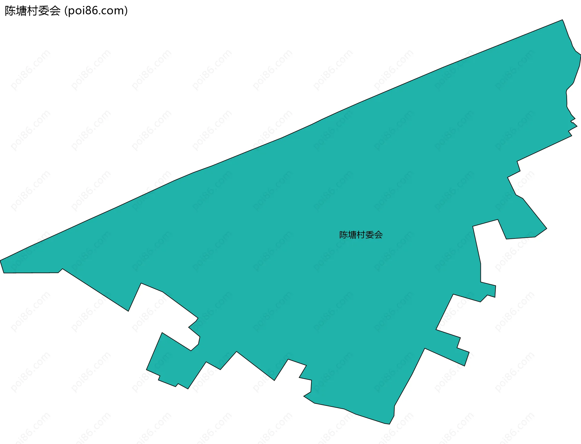 陈塘村委会边界地图