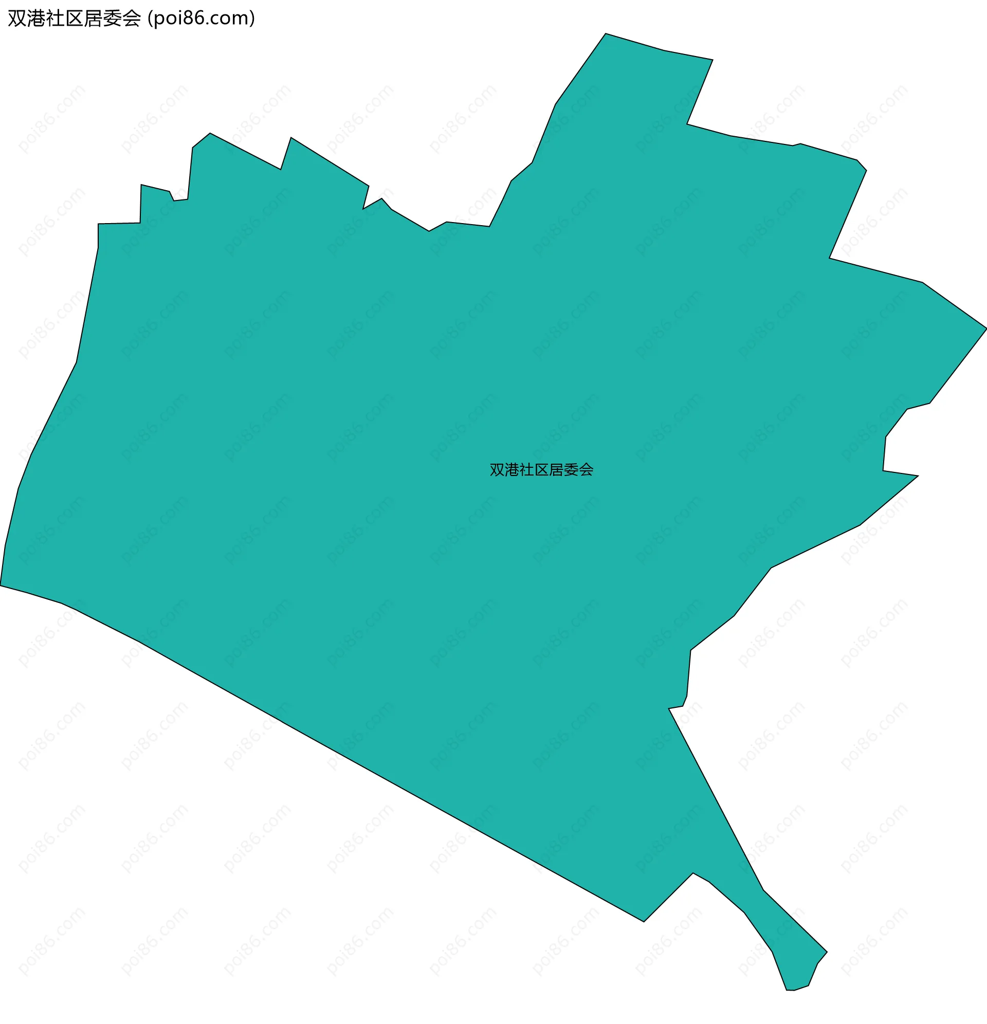 双港社区居委会边界地图
