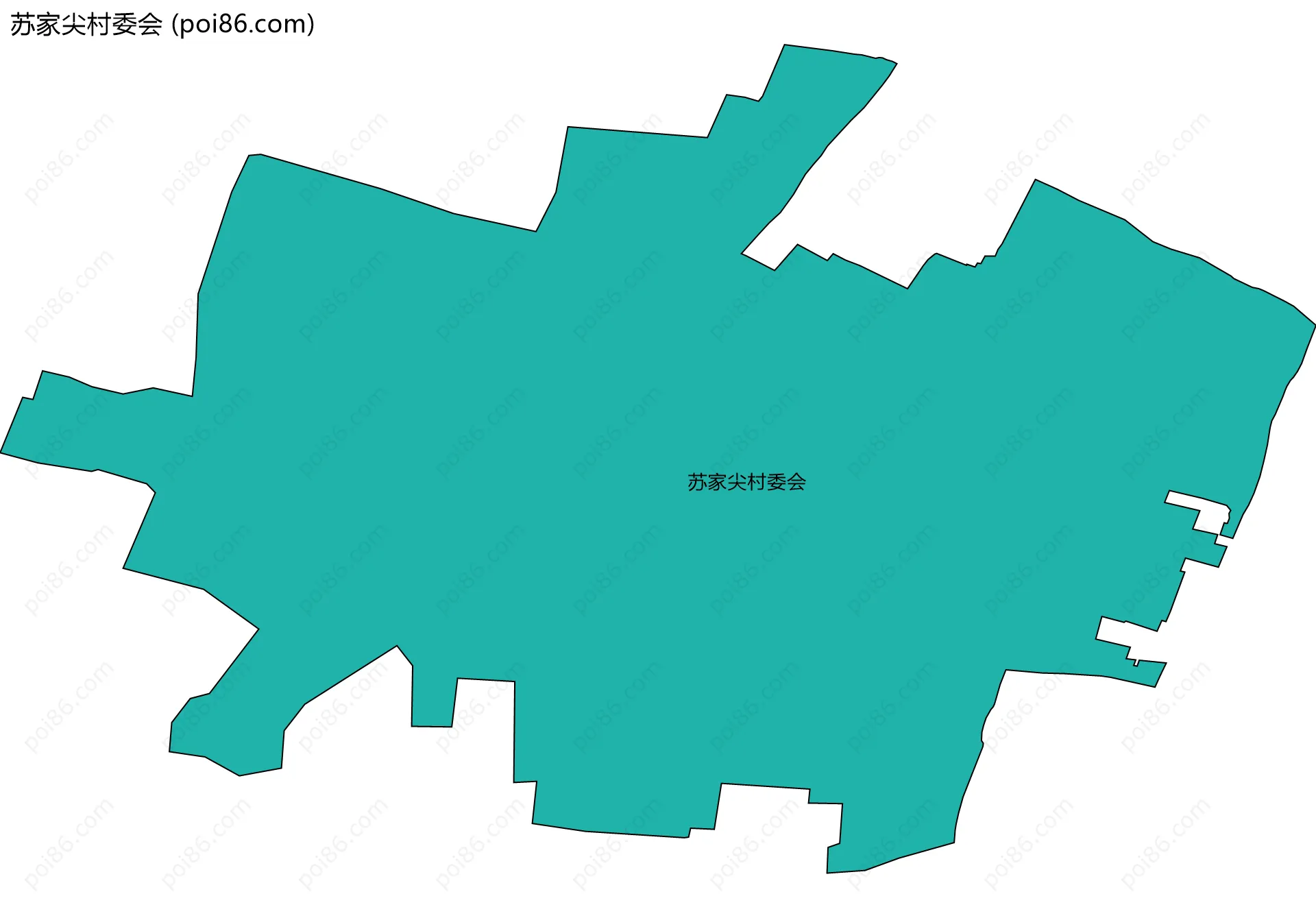苏家尖村委会边界地图