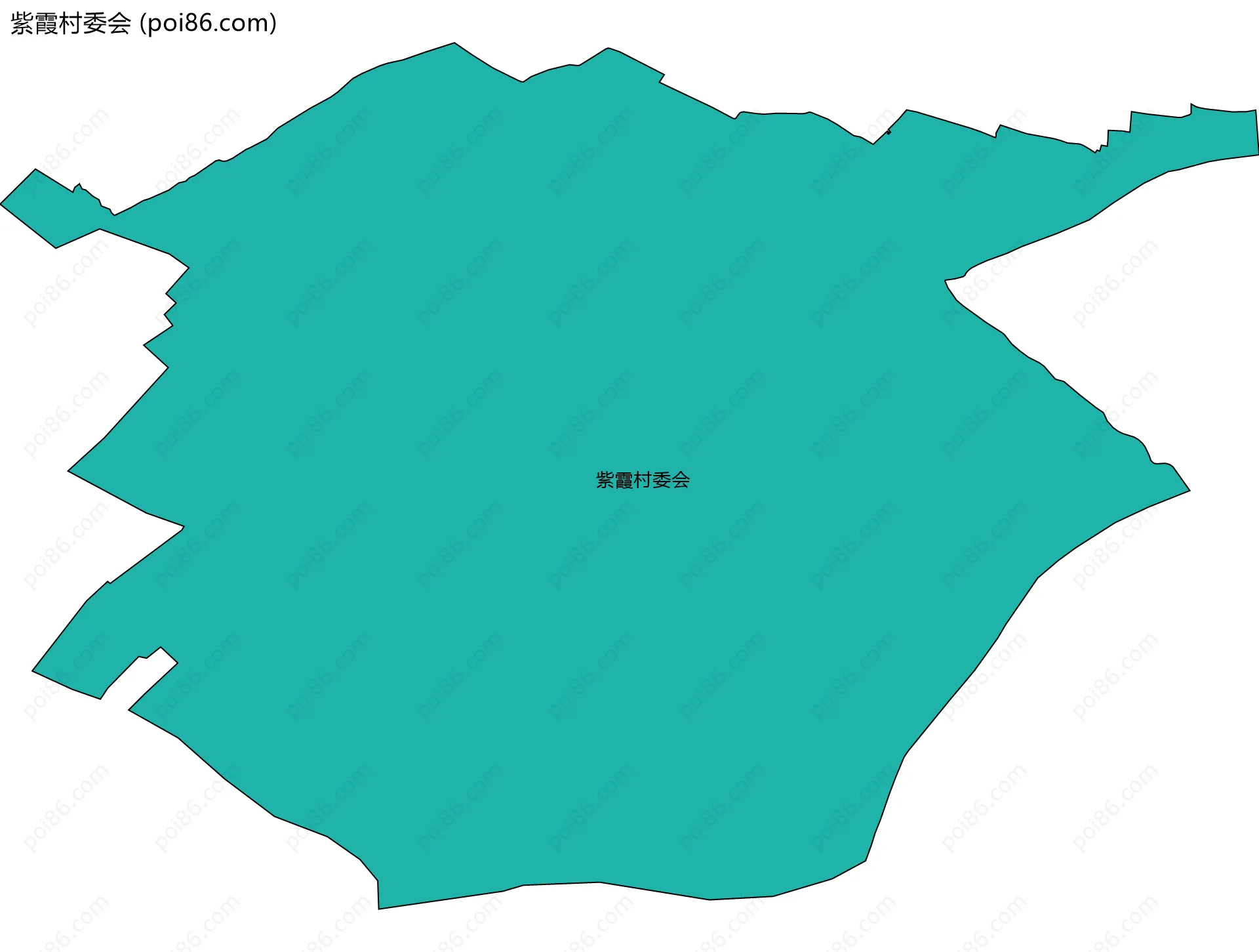 紫霞村委会边界地图