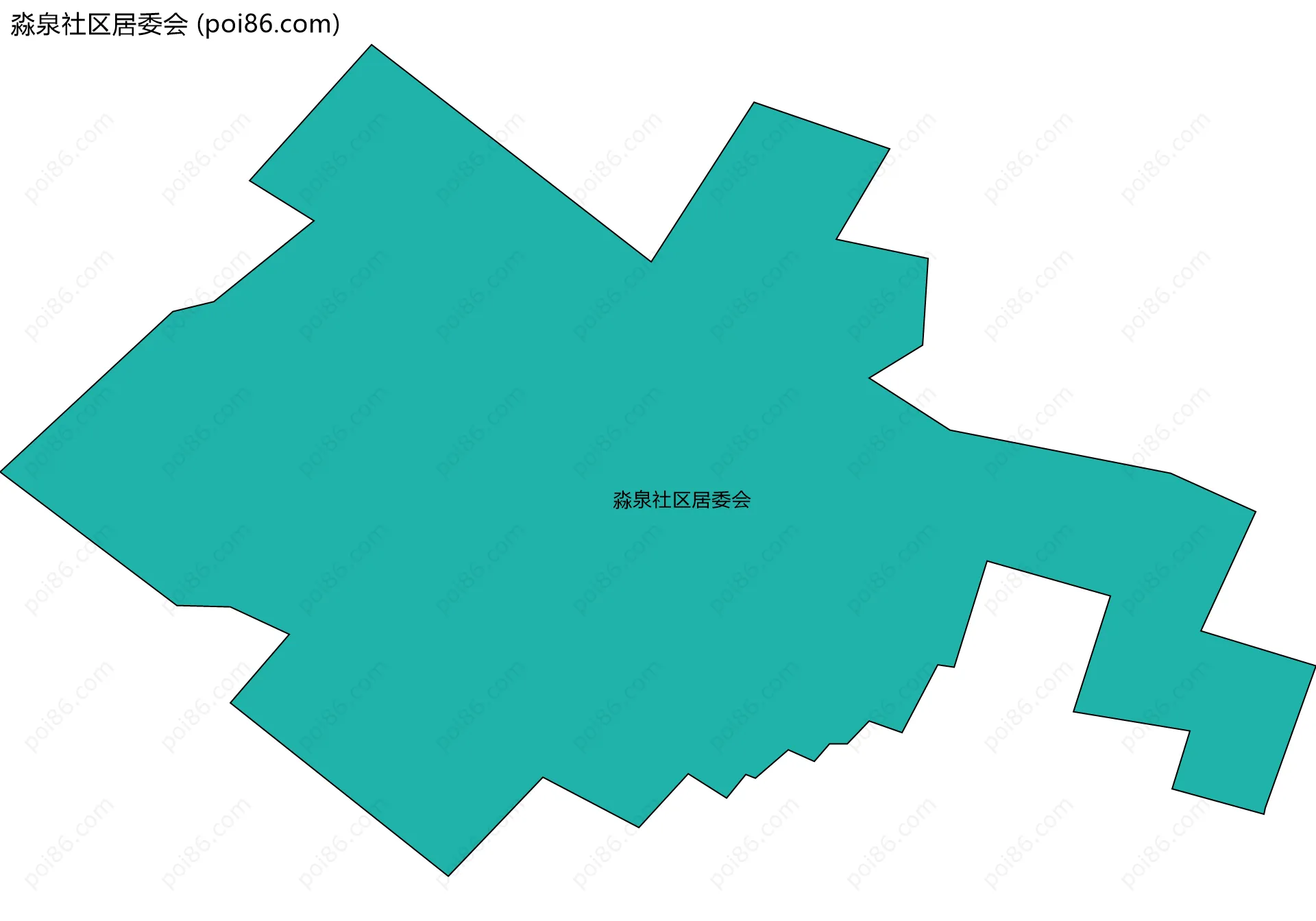 淼泉社区居委会边界地图