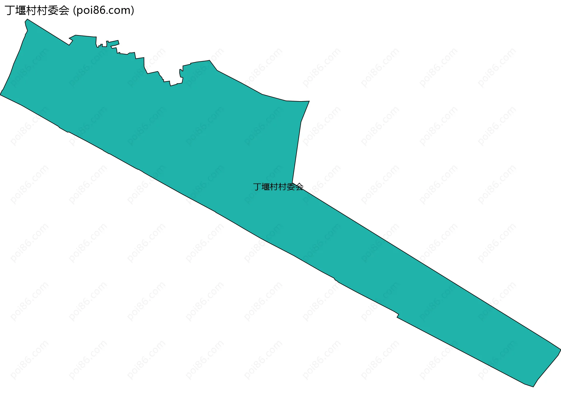 丁堰村村委会边界地图