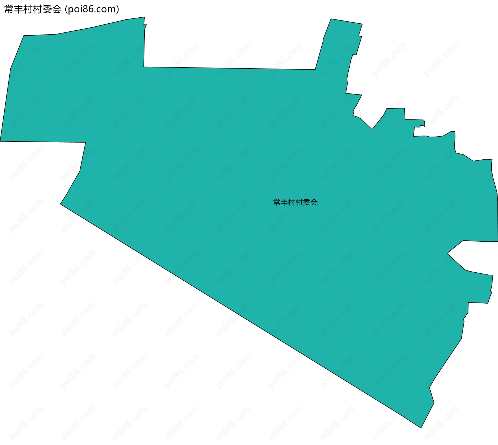常丰村村委会边界地图