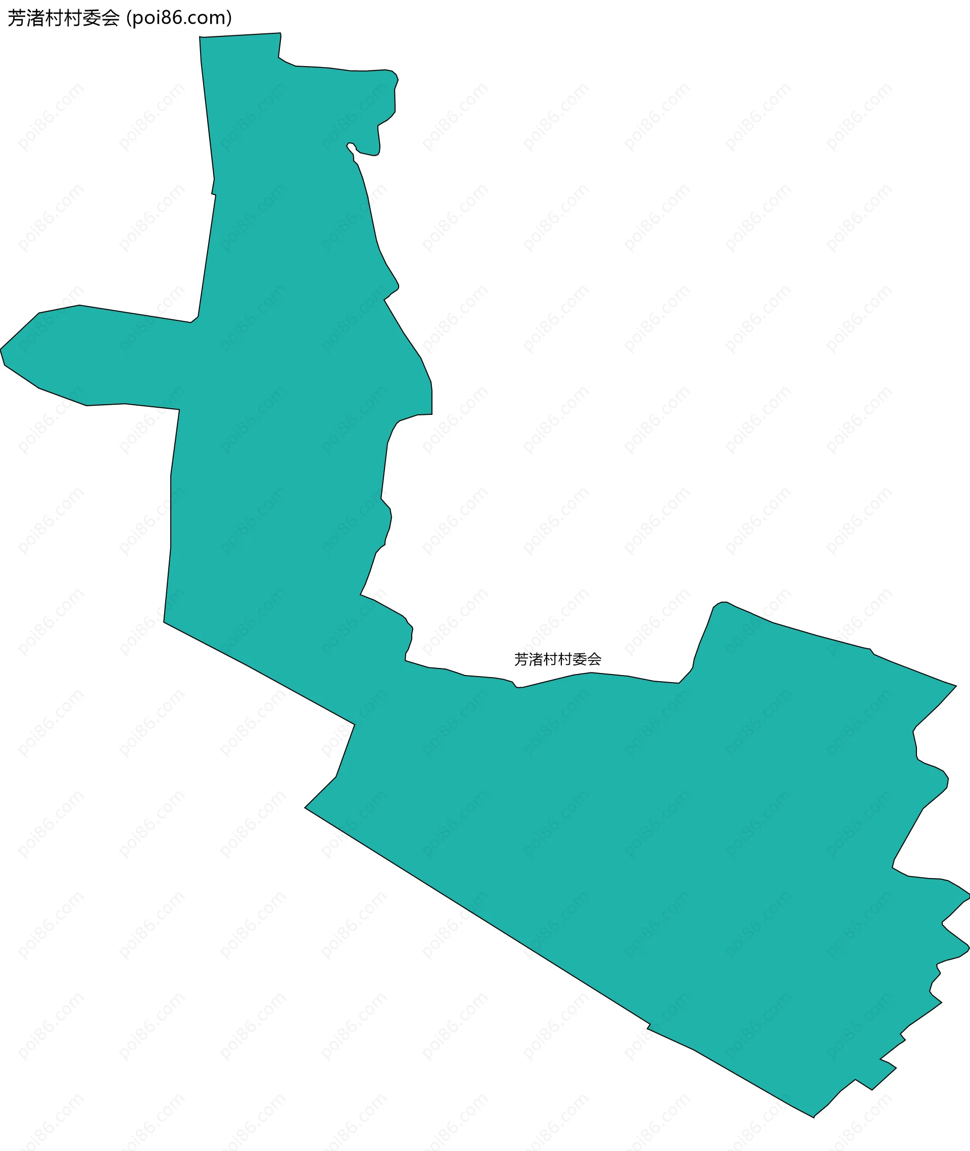 芳渚村村委会边界地图