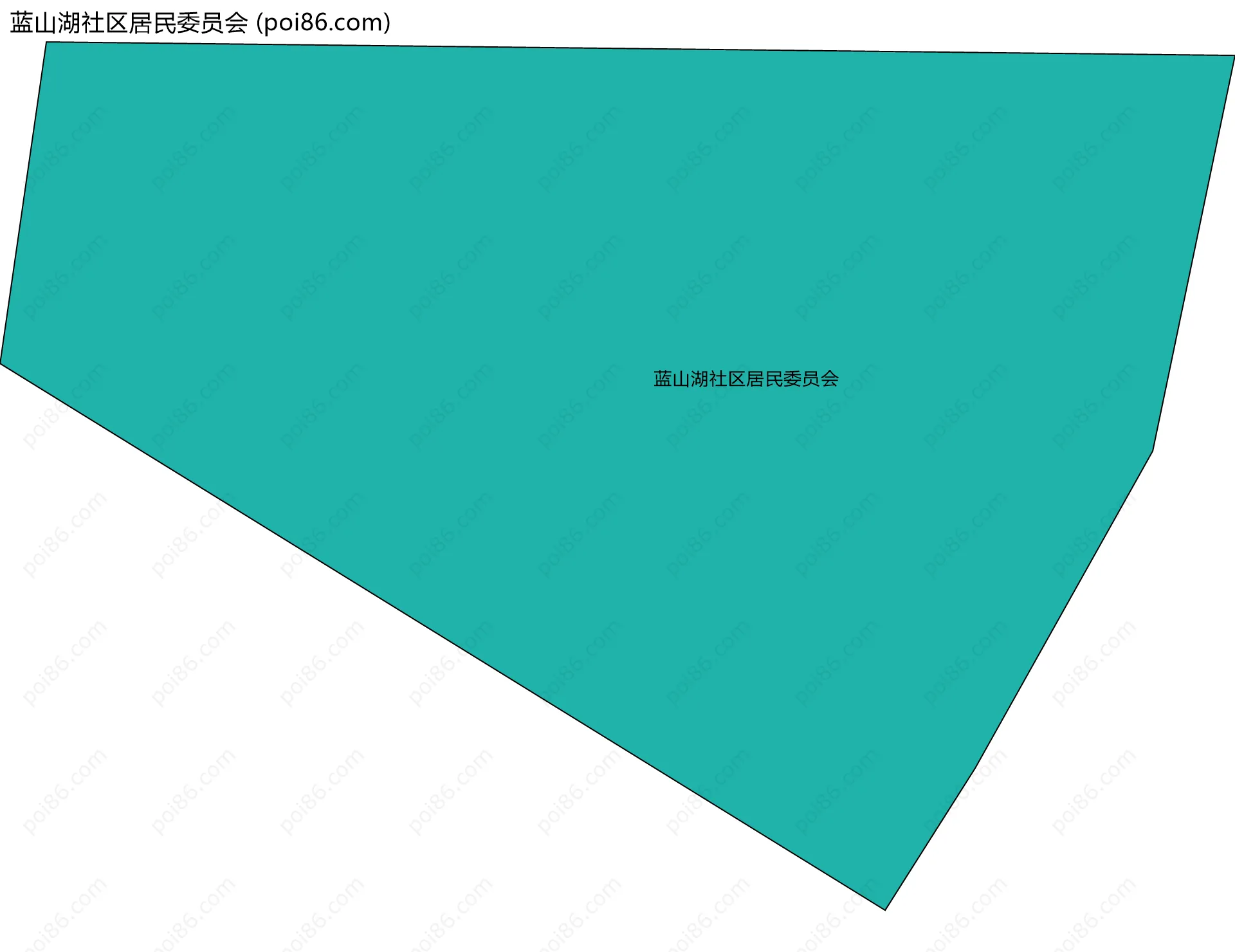 蓝山湖社区居民委员会边界地图