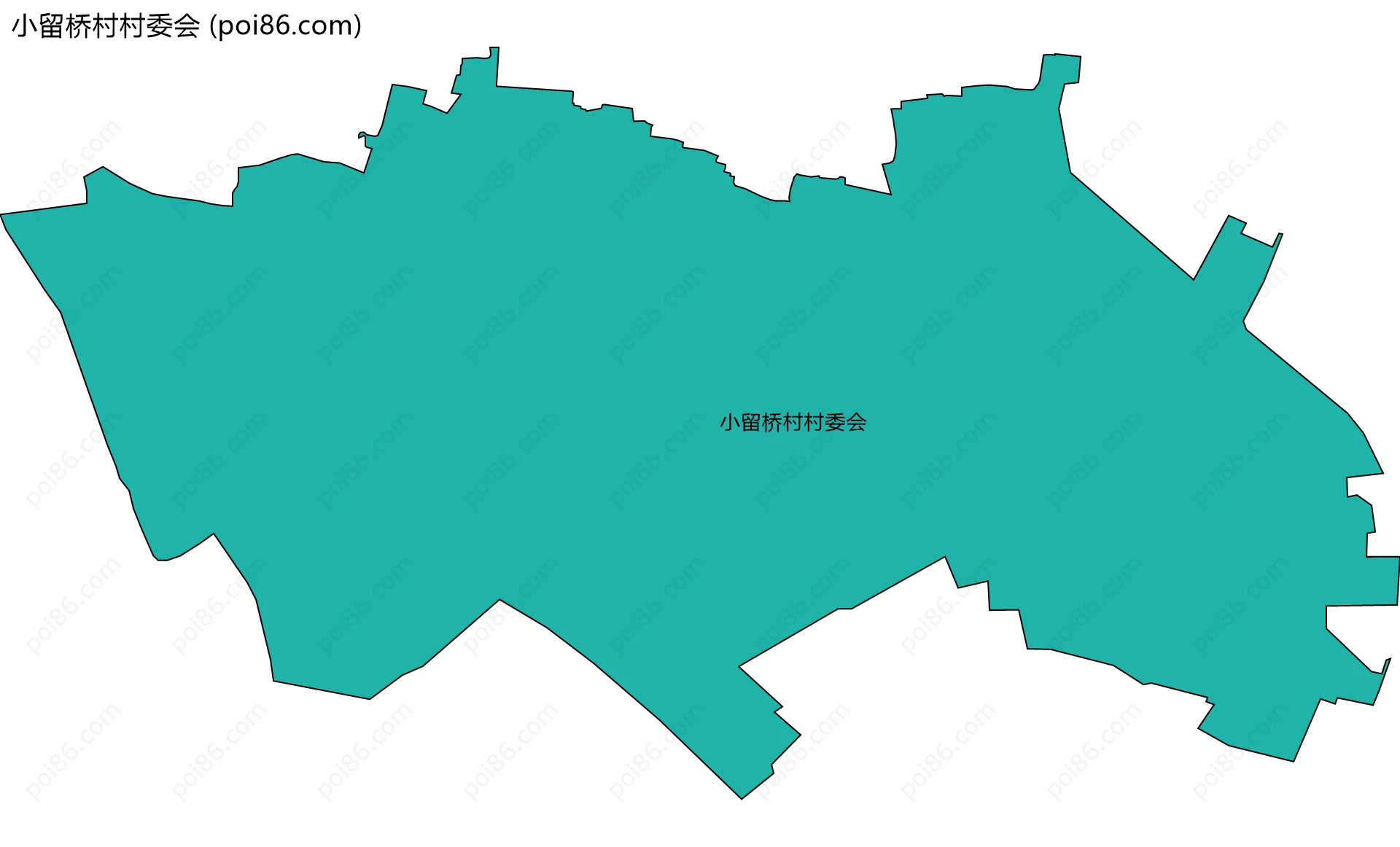 小留桥村村委会边界地图