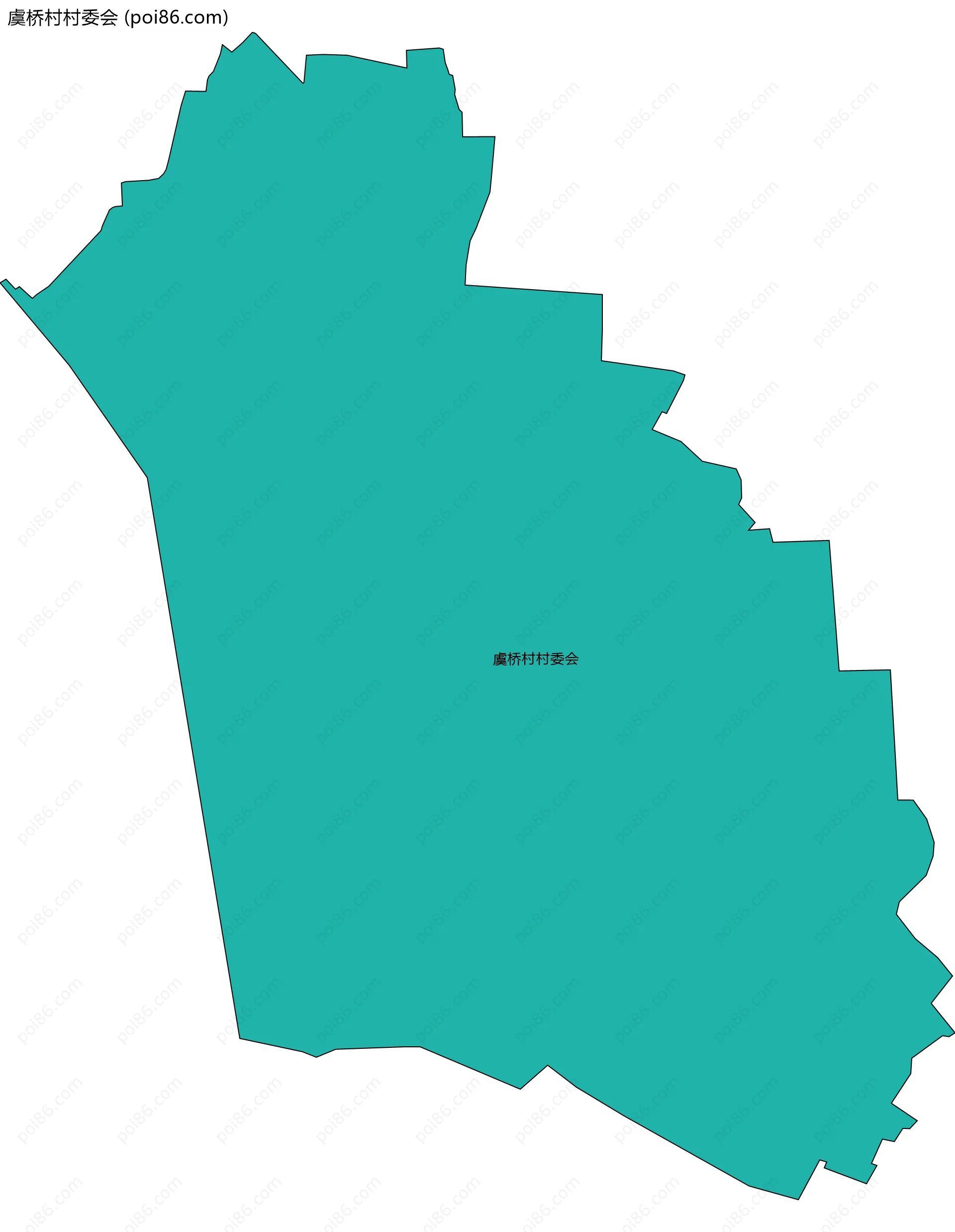 虞桥村村委会边界地图