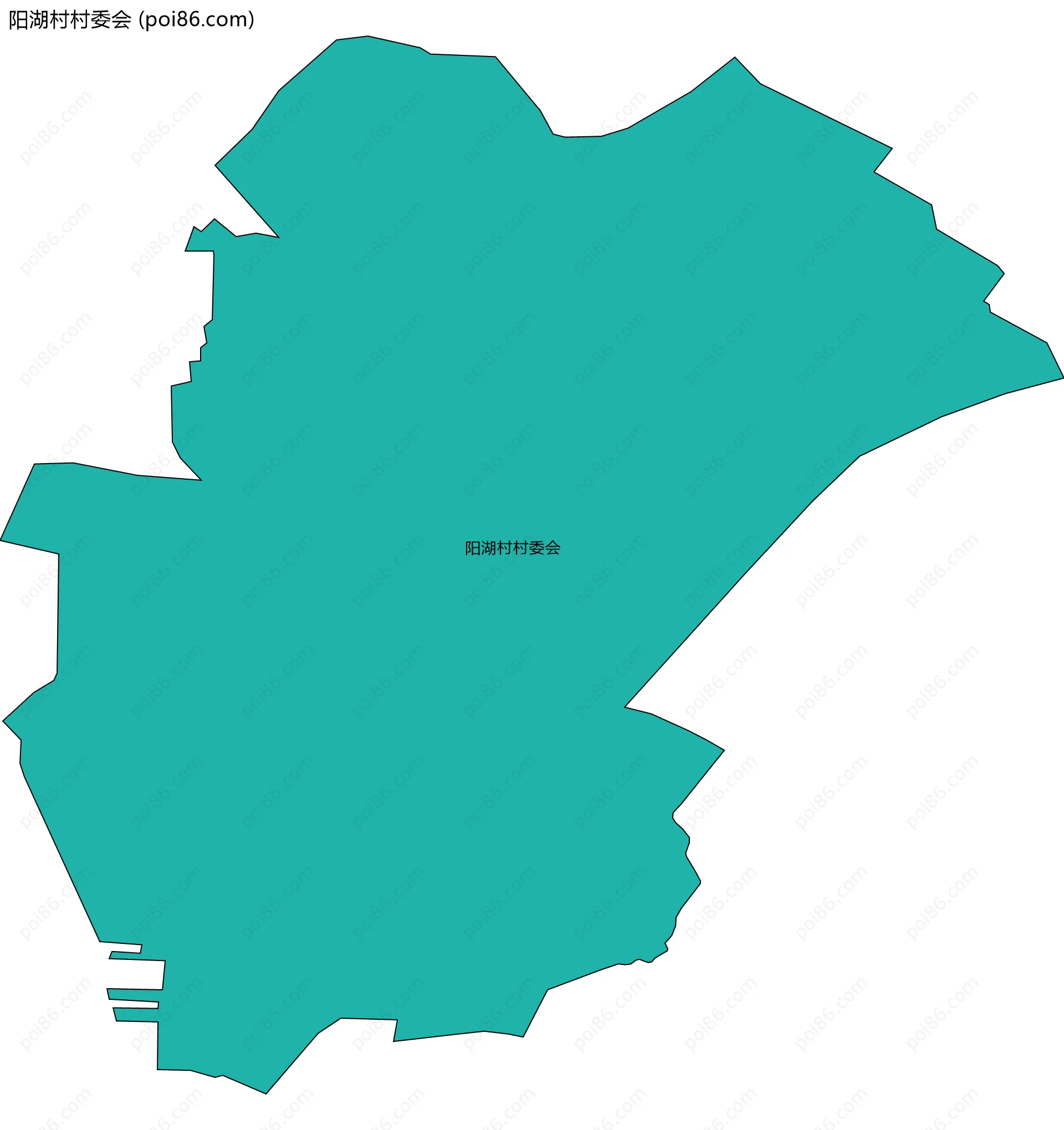 阳湖村村委会边界地图