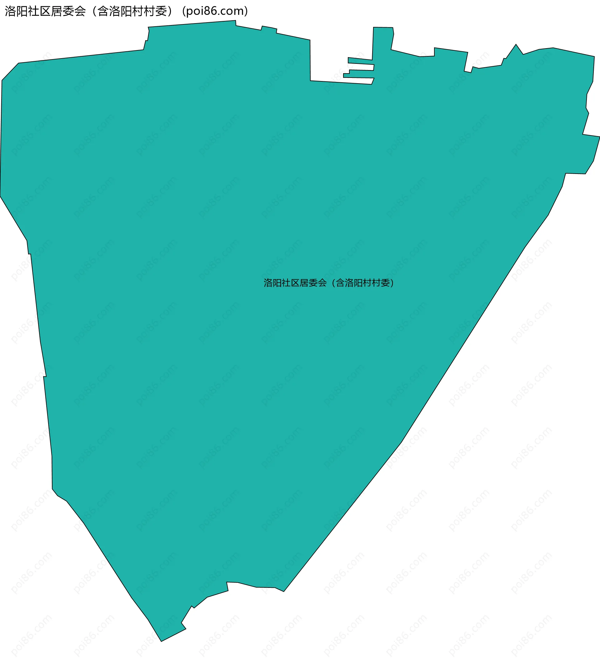 洛阳社区居委会（含洛阳村村委）边界地图