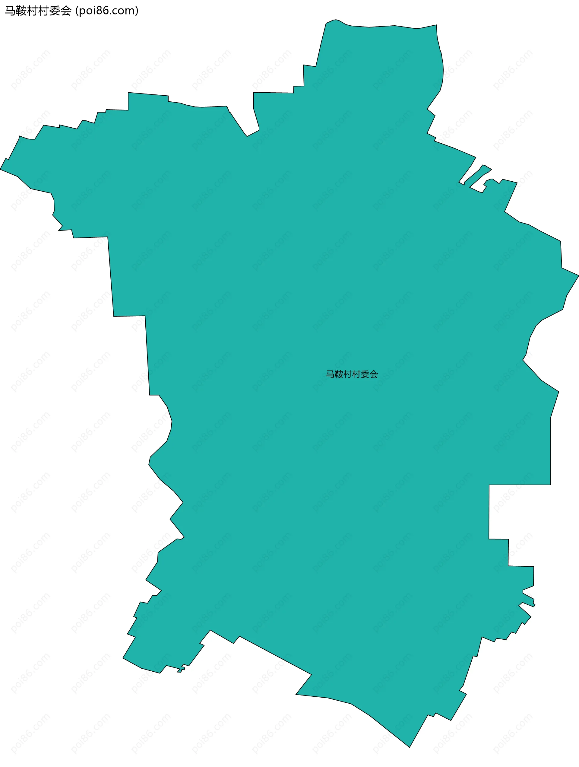 马鞍村村委会边界地图