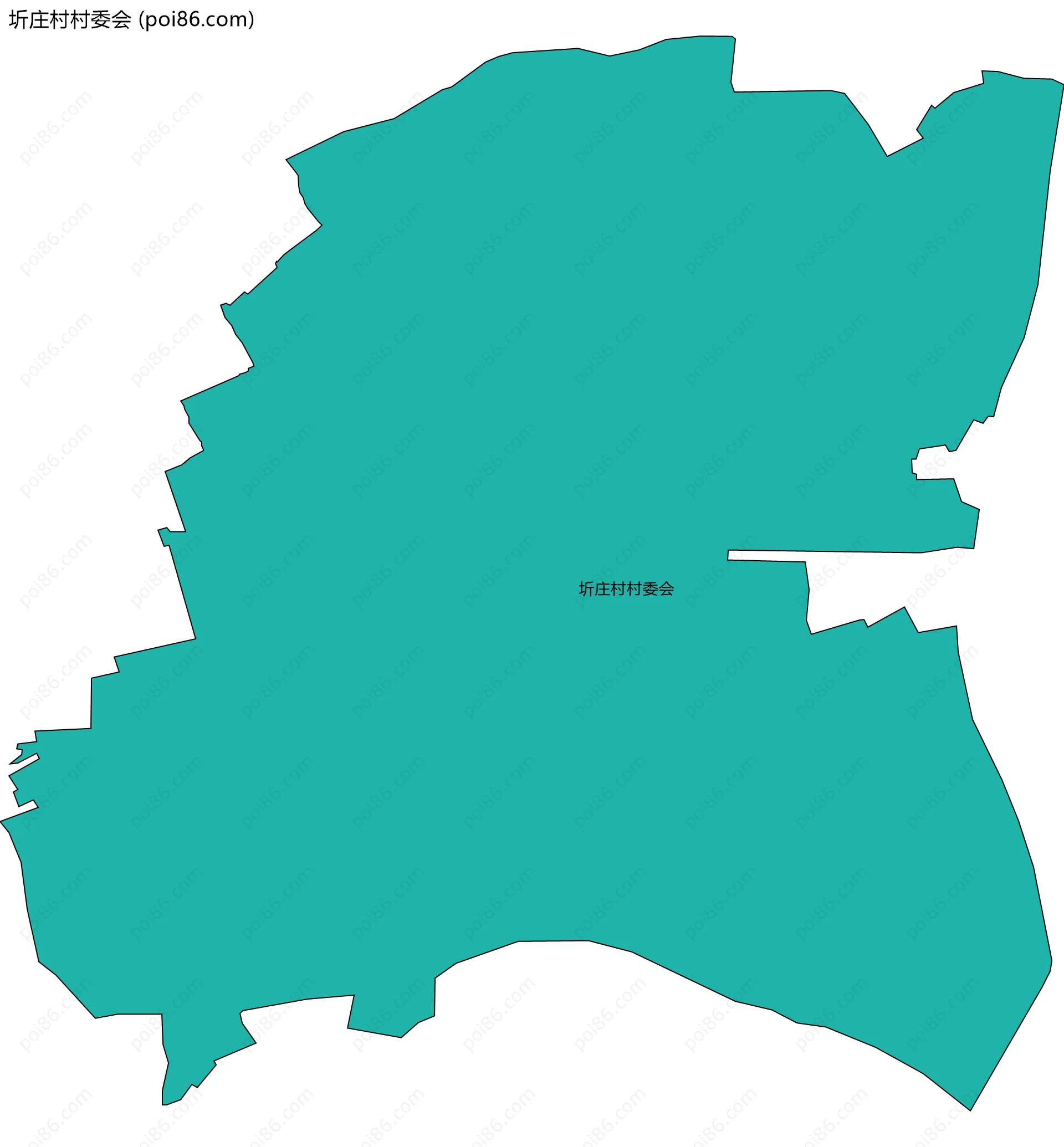 圻庄村村委会边界地图