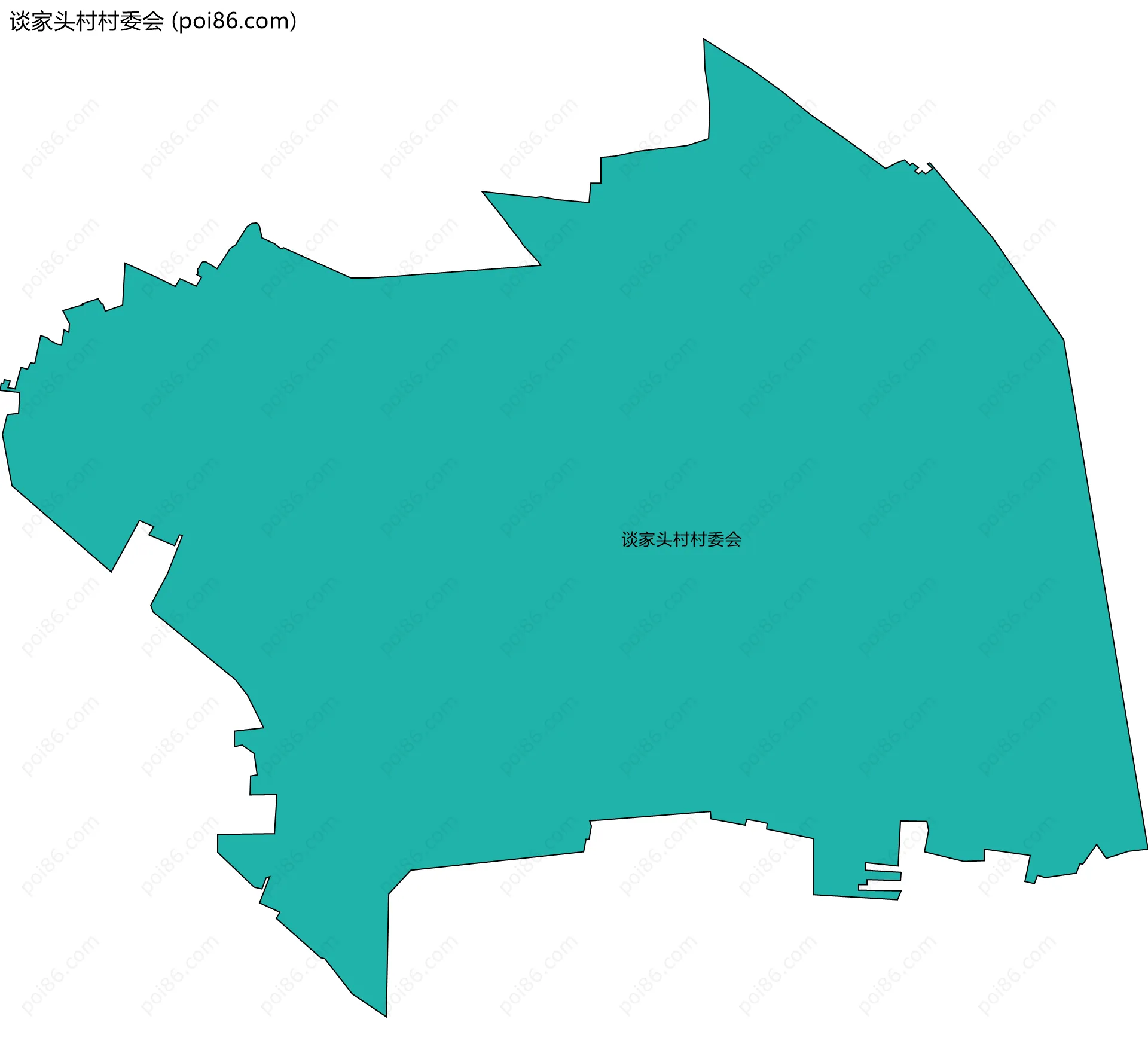 谈家头村村委会边界地图