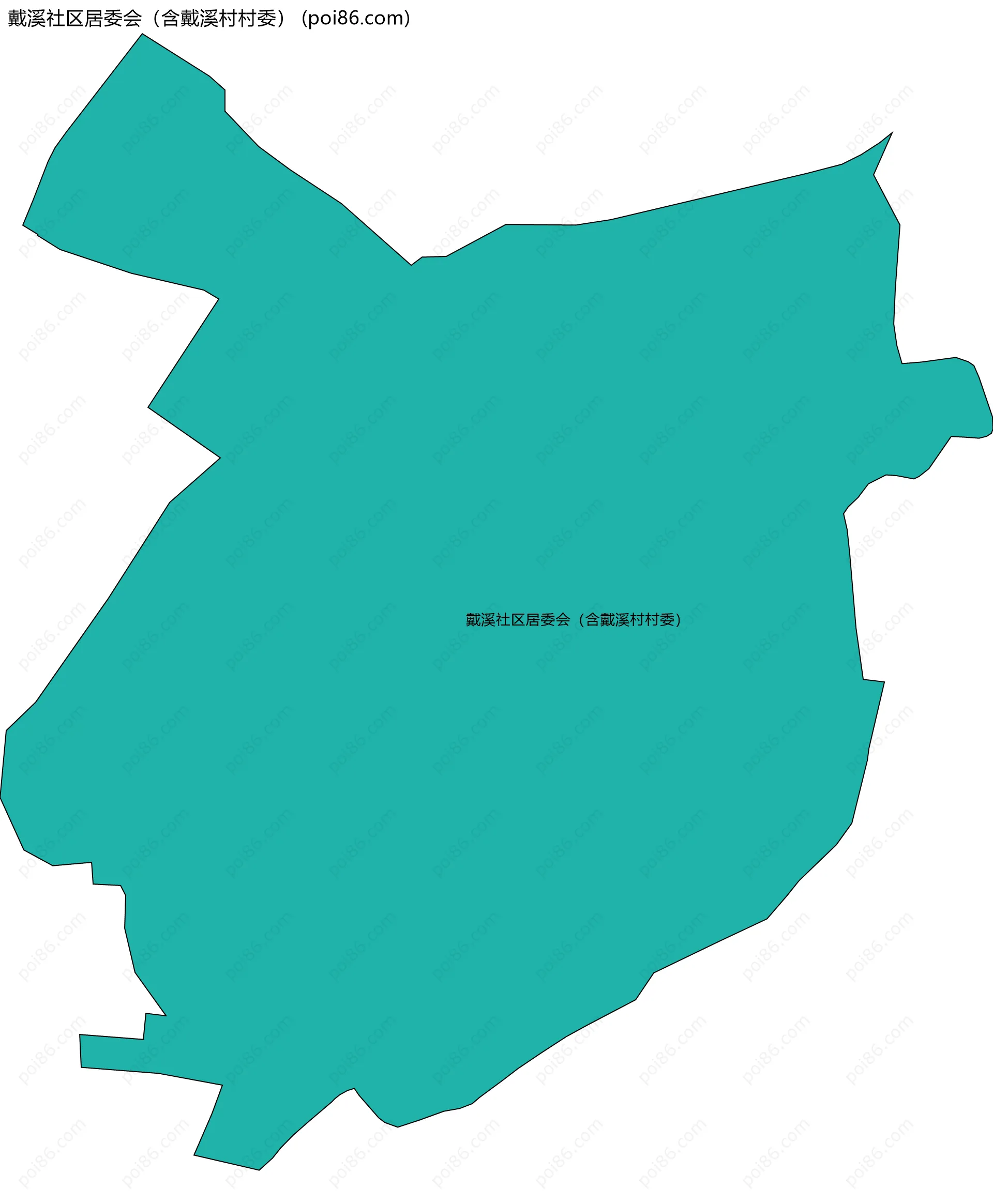 戴溪社区居委会（含戴溪村村委）边界地图