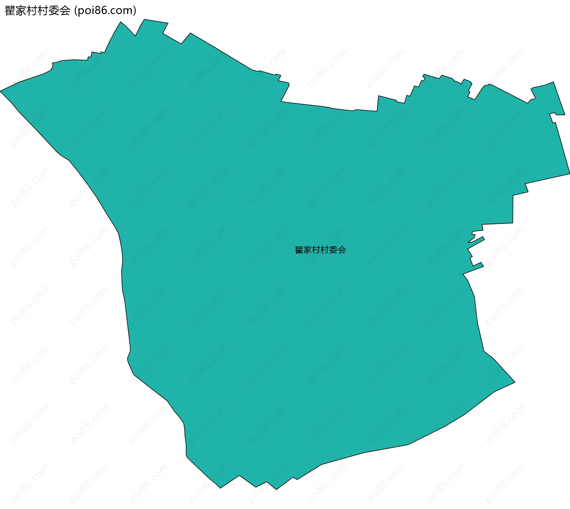 瞿家村村委会边界地图