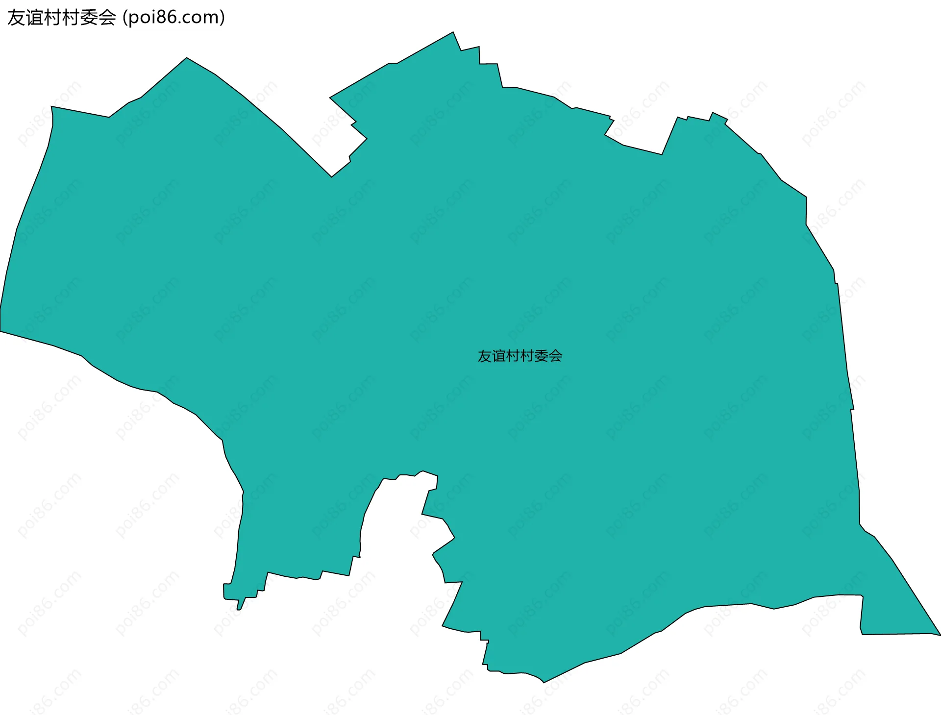 友谊村村委会边界地图