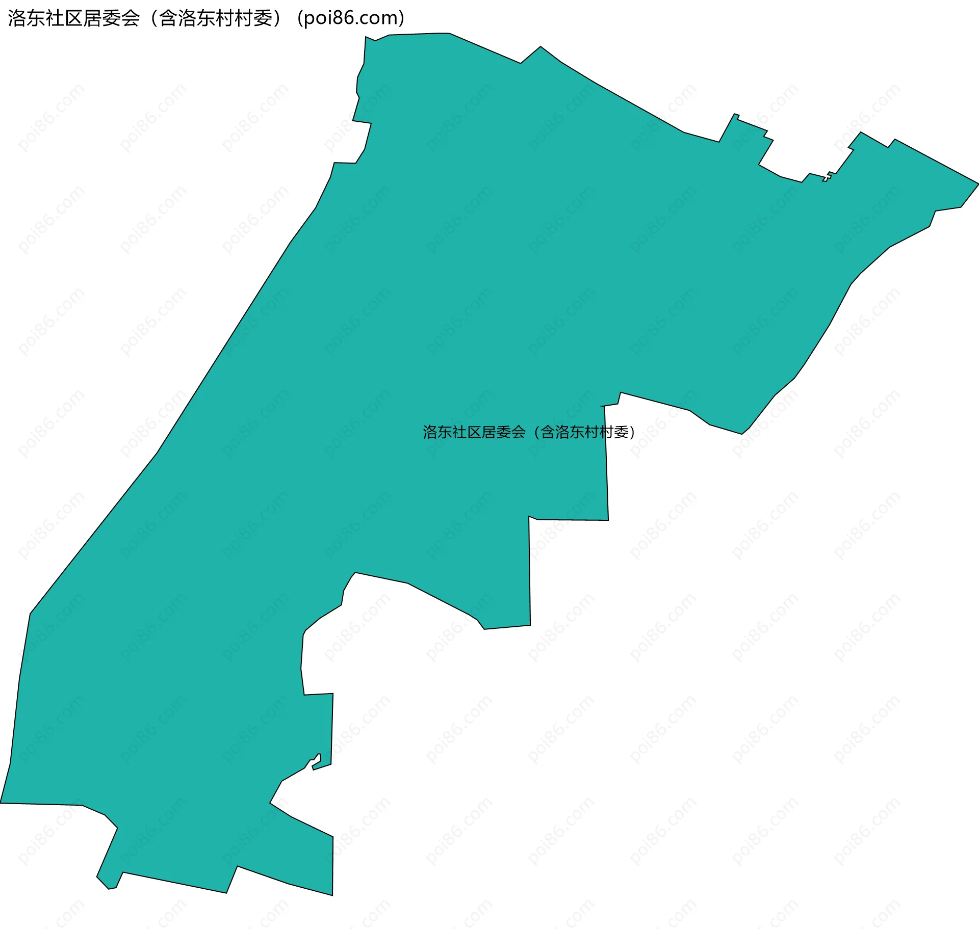 洛东社区居委会（含洛东村村委）边界地图