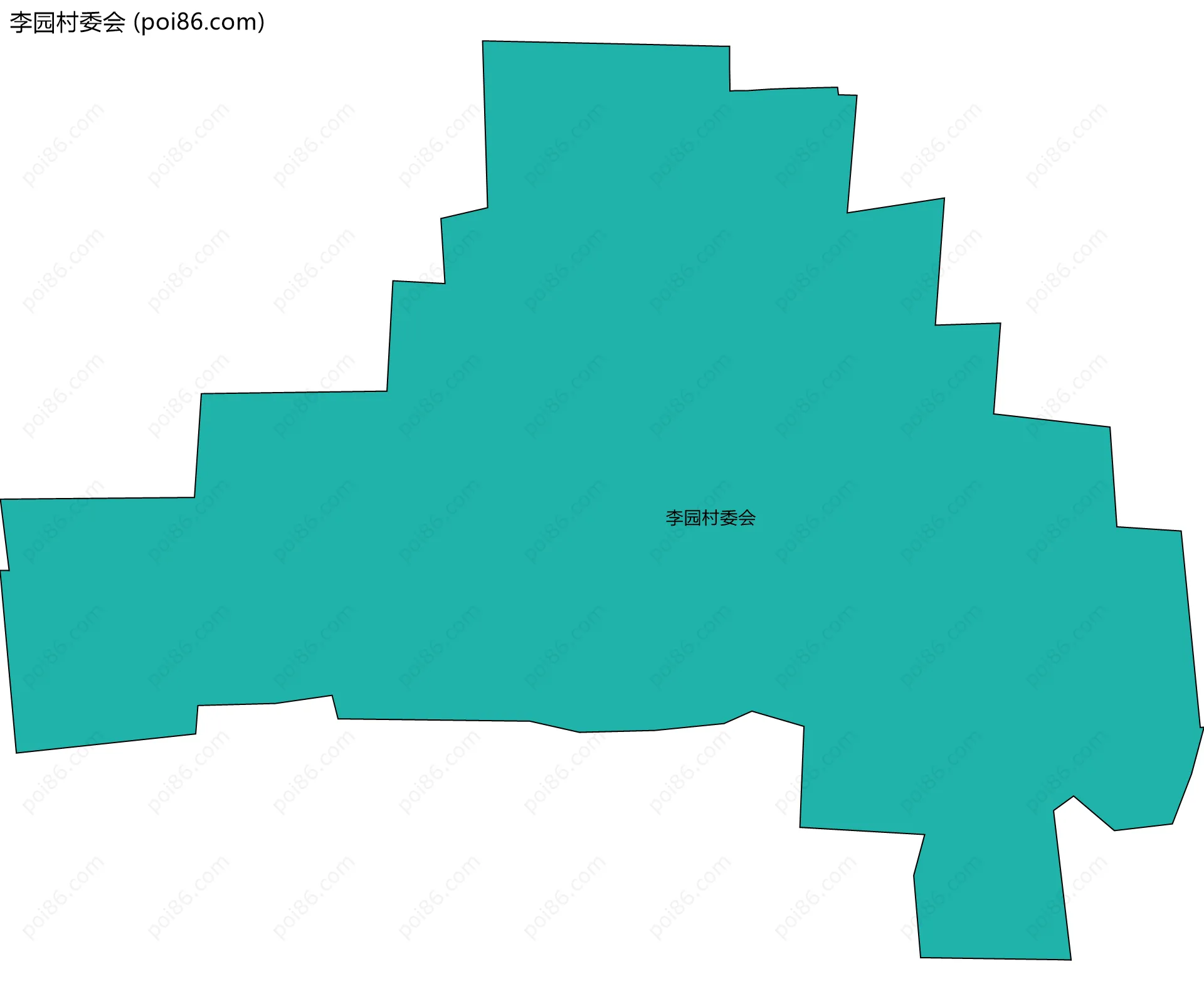 李园村委会边界地图
