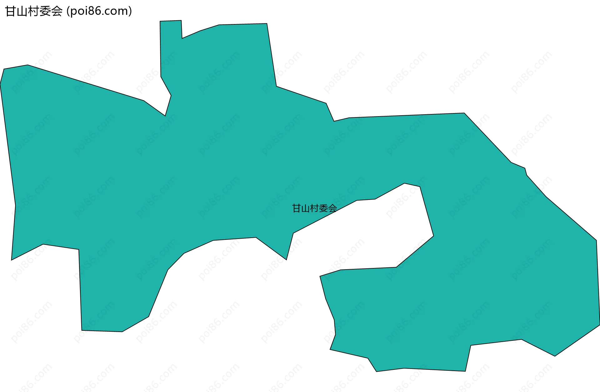 甘山村委会边界地图