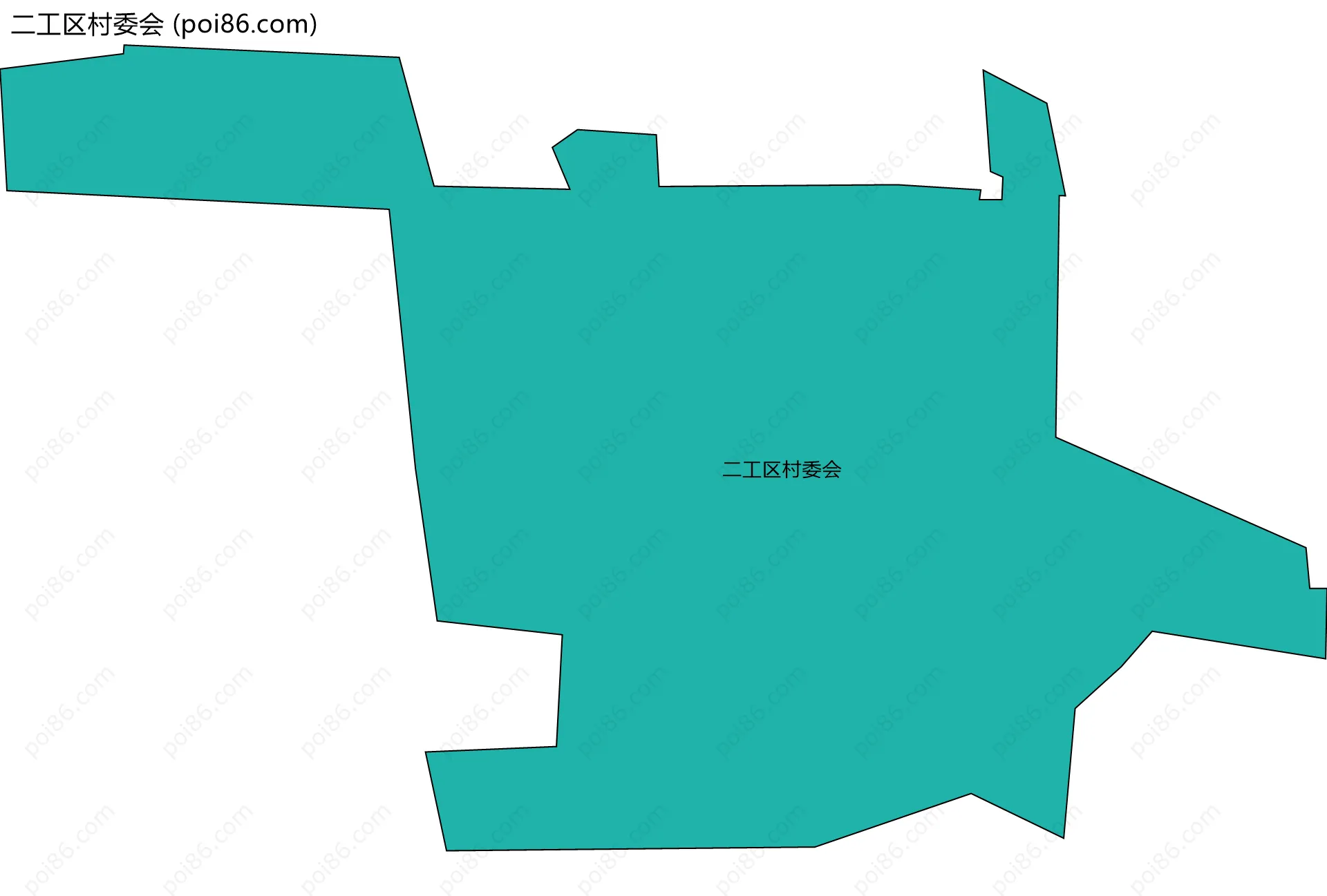 二工区村委会边界地图