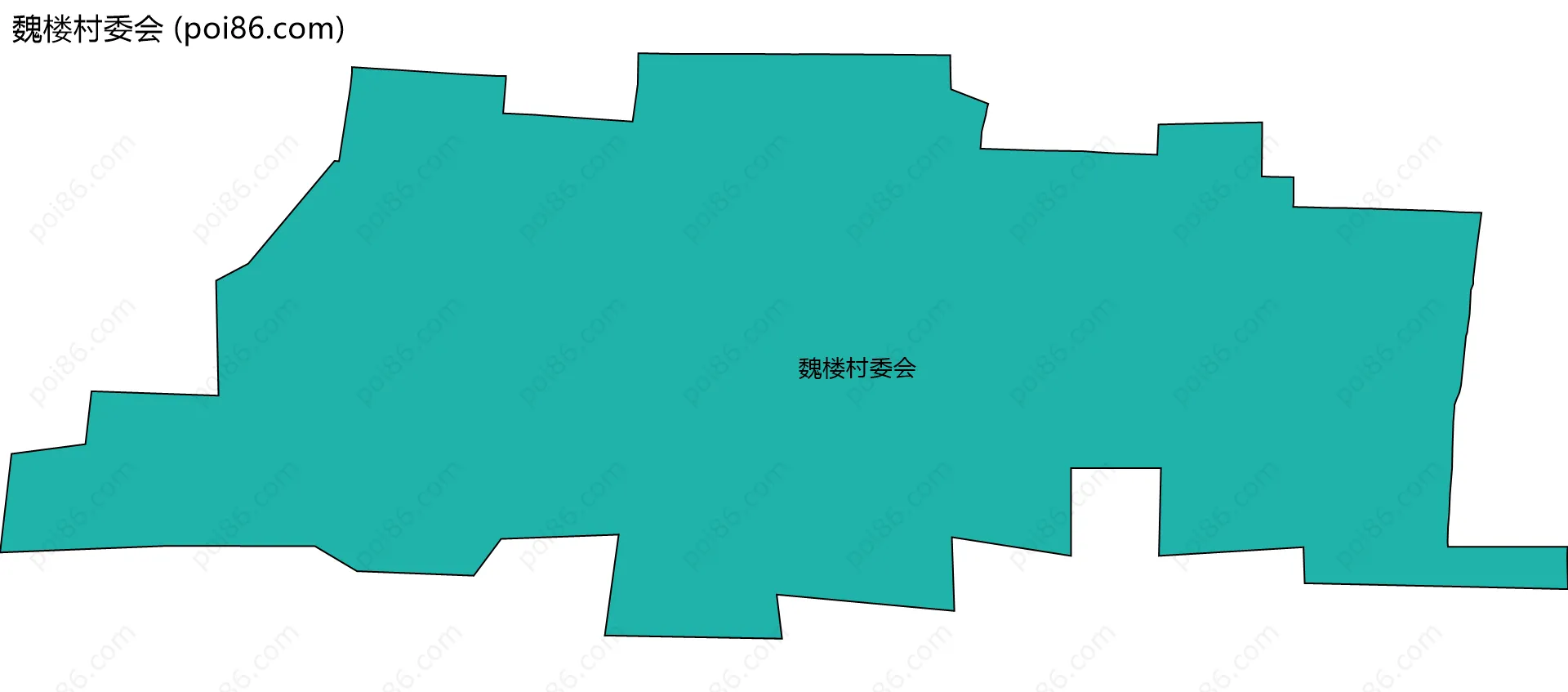 魏楼村委会边界地图
