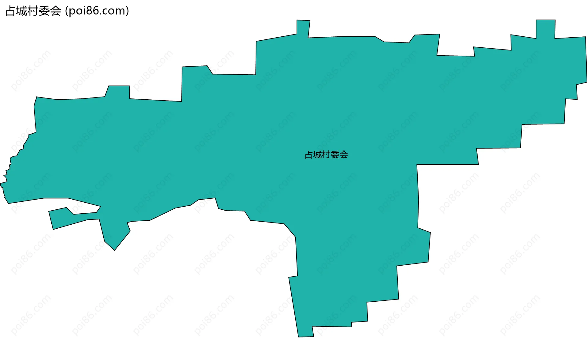 占城村委会边界地图