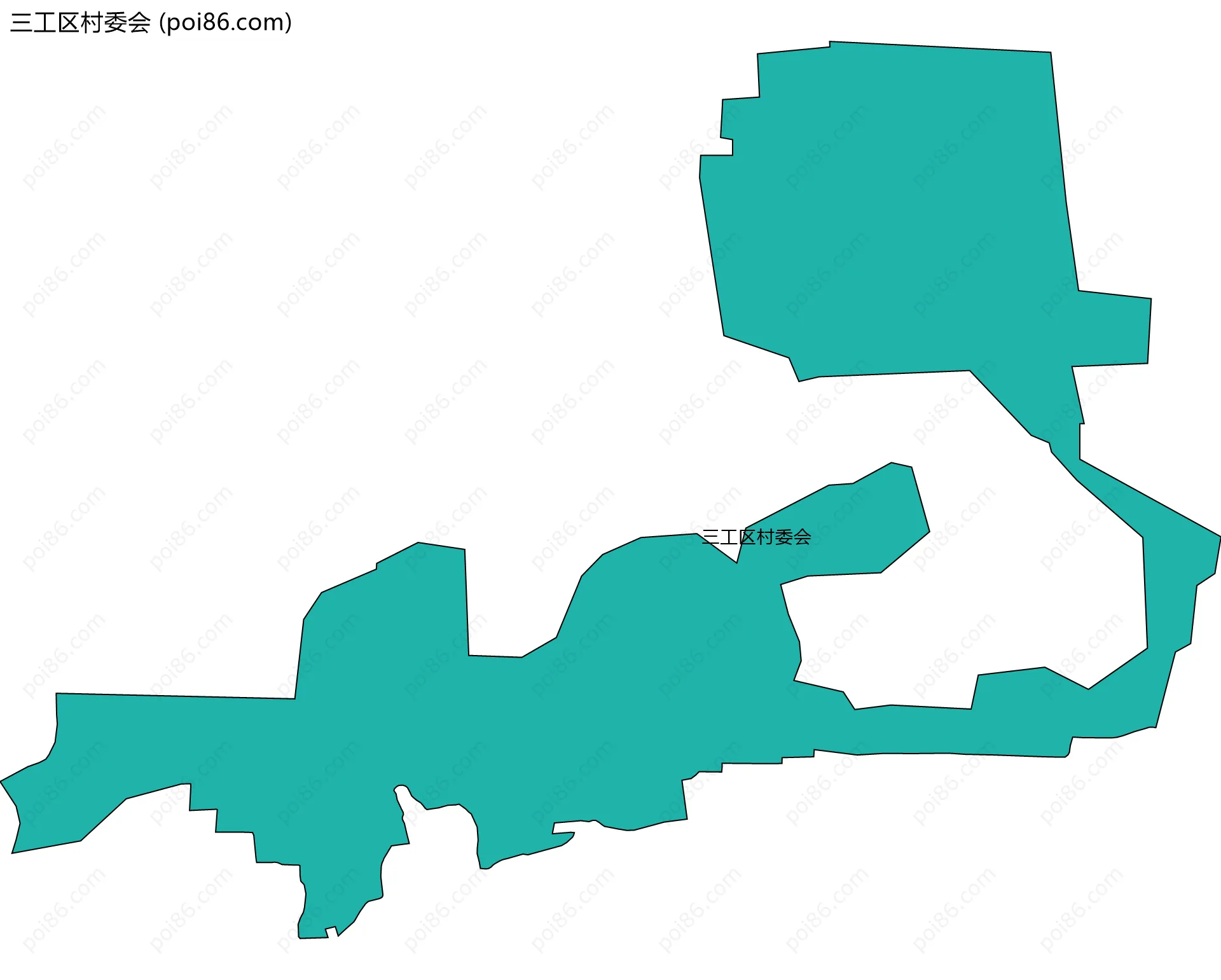 三工区村委会边界地图