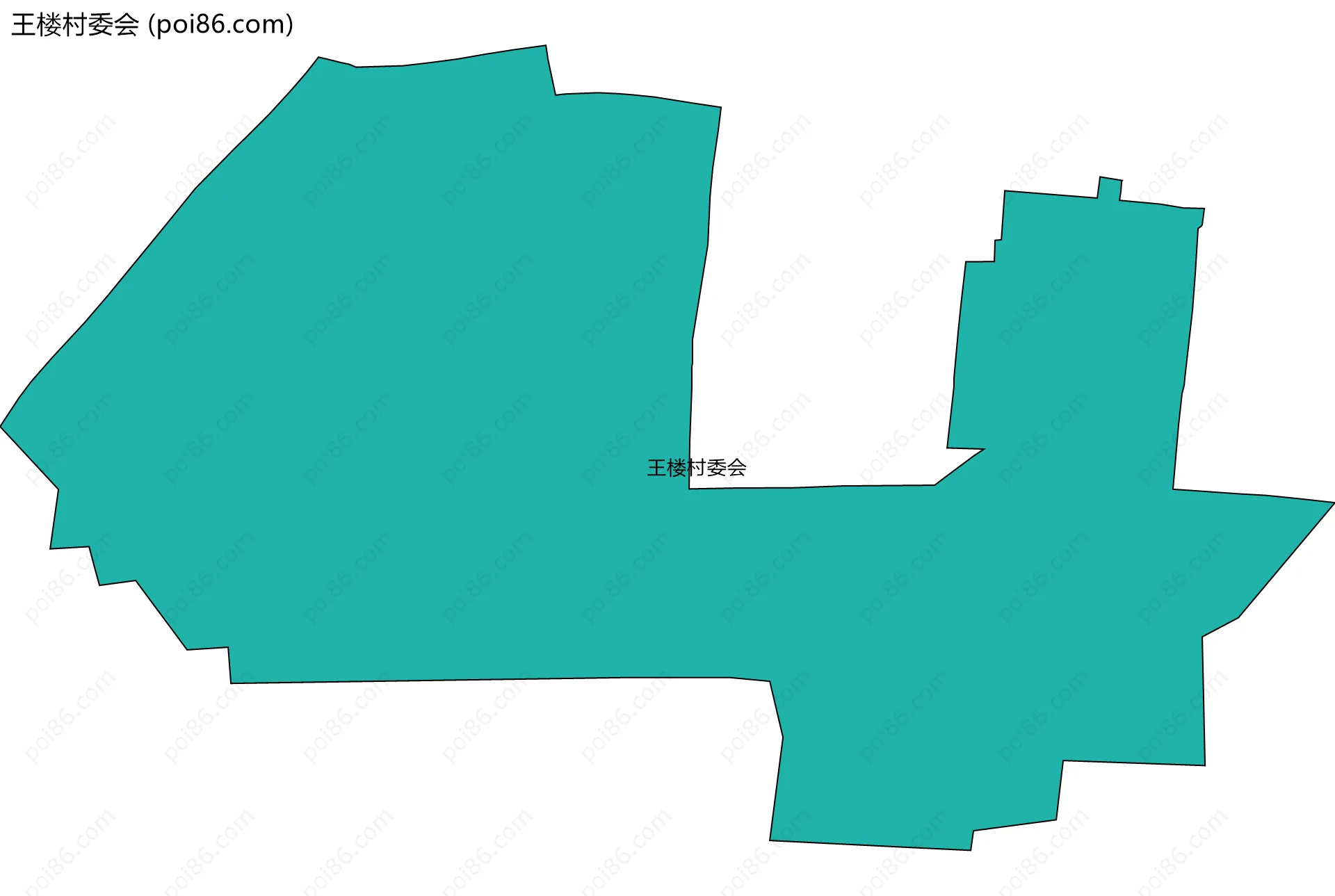 王楼村委会边界地图