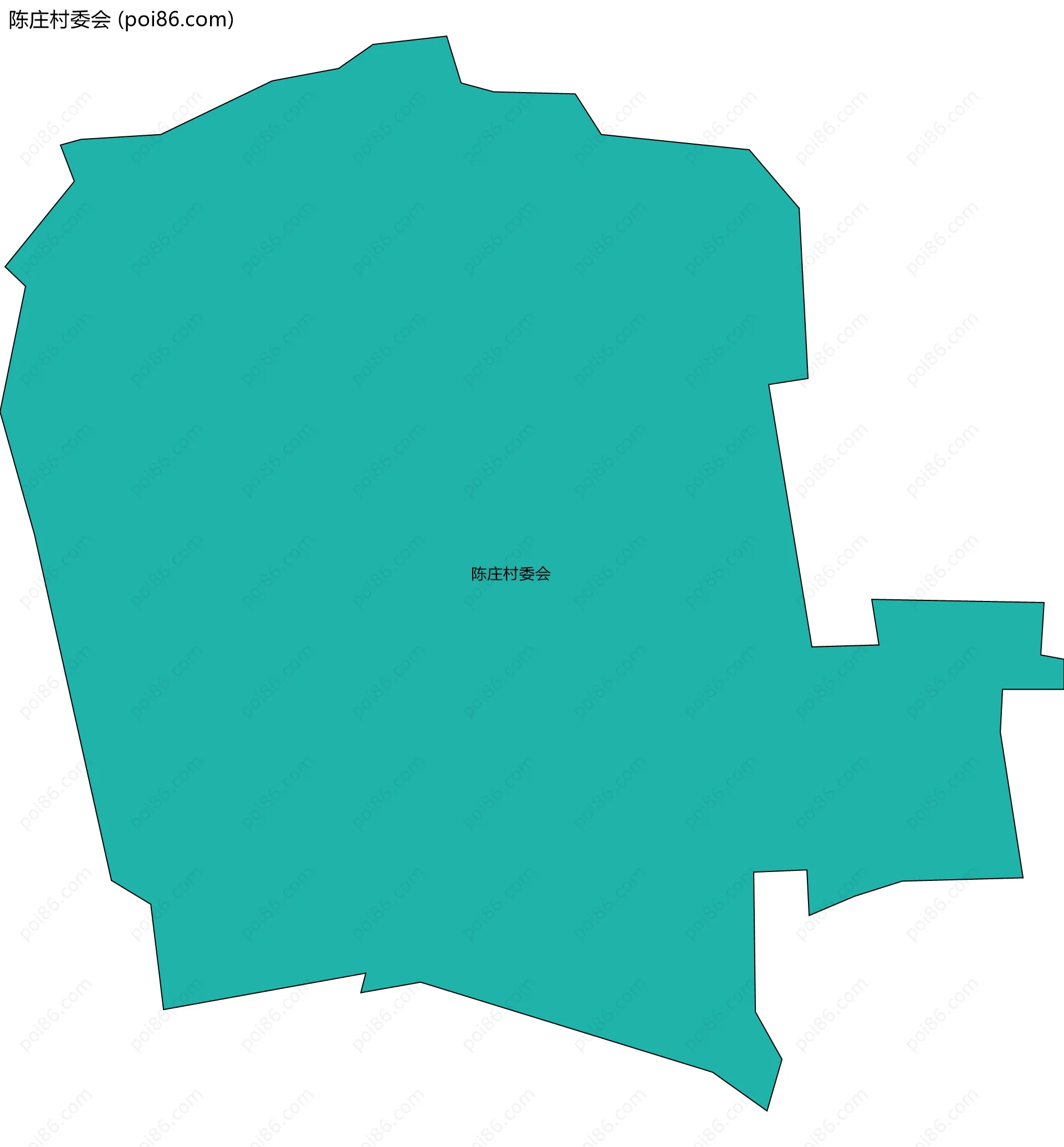 陈庄村委会边界地图