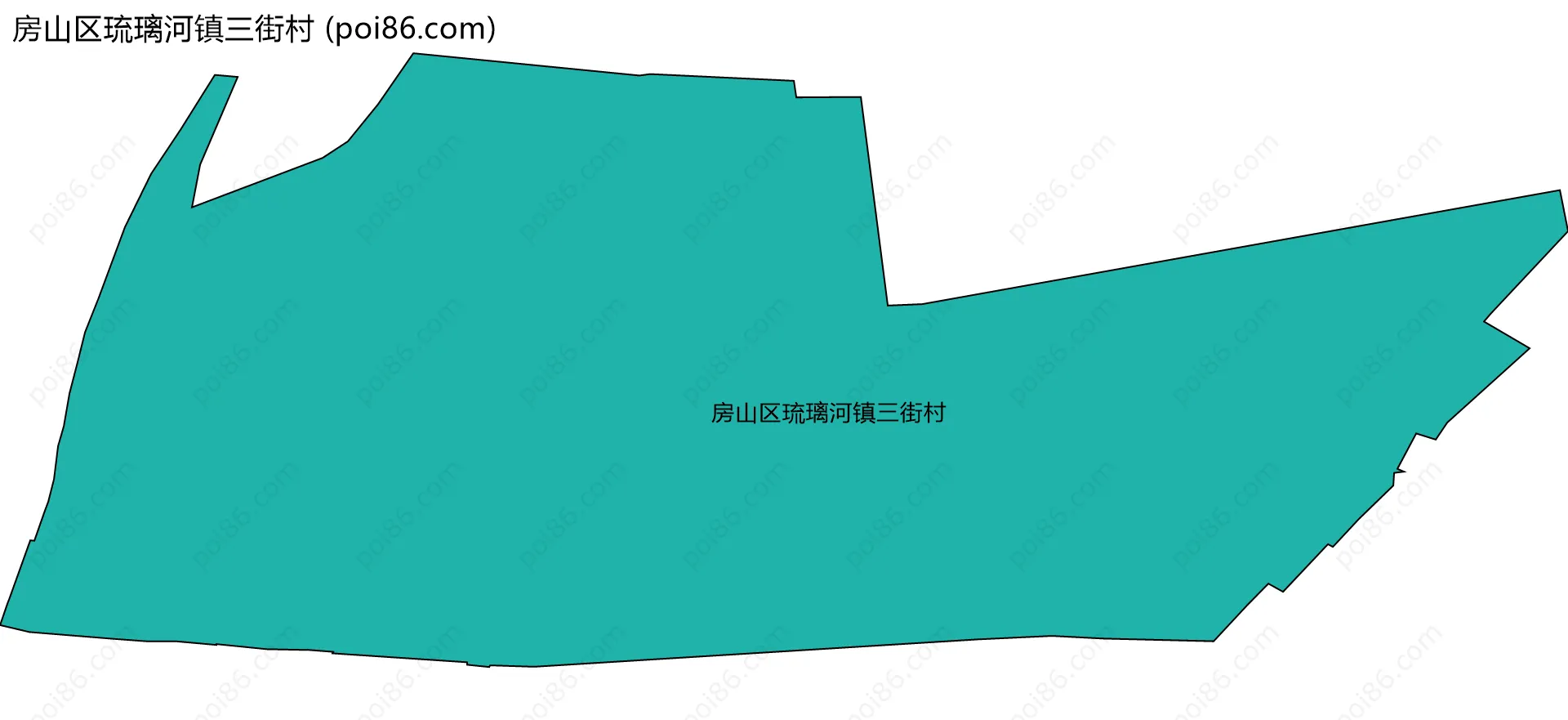 房山区琉璃河镇三街村边界地图