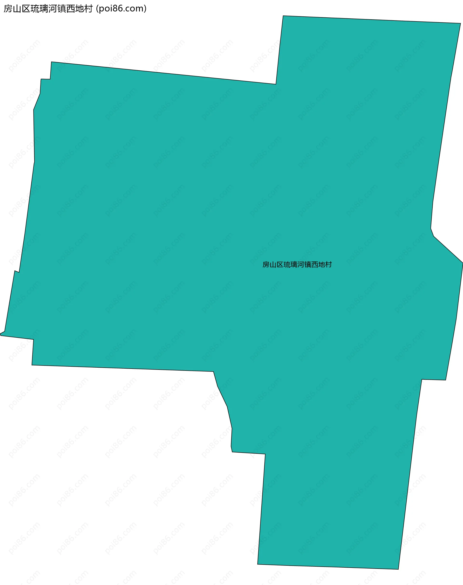 房山区琉璃河镇西地村边界地图