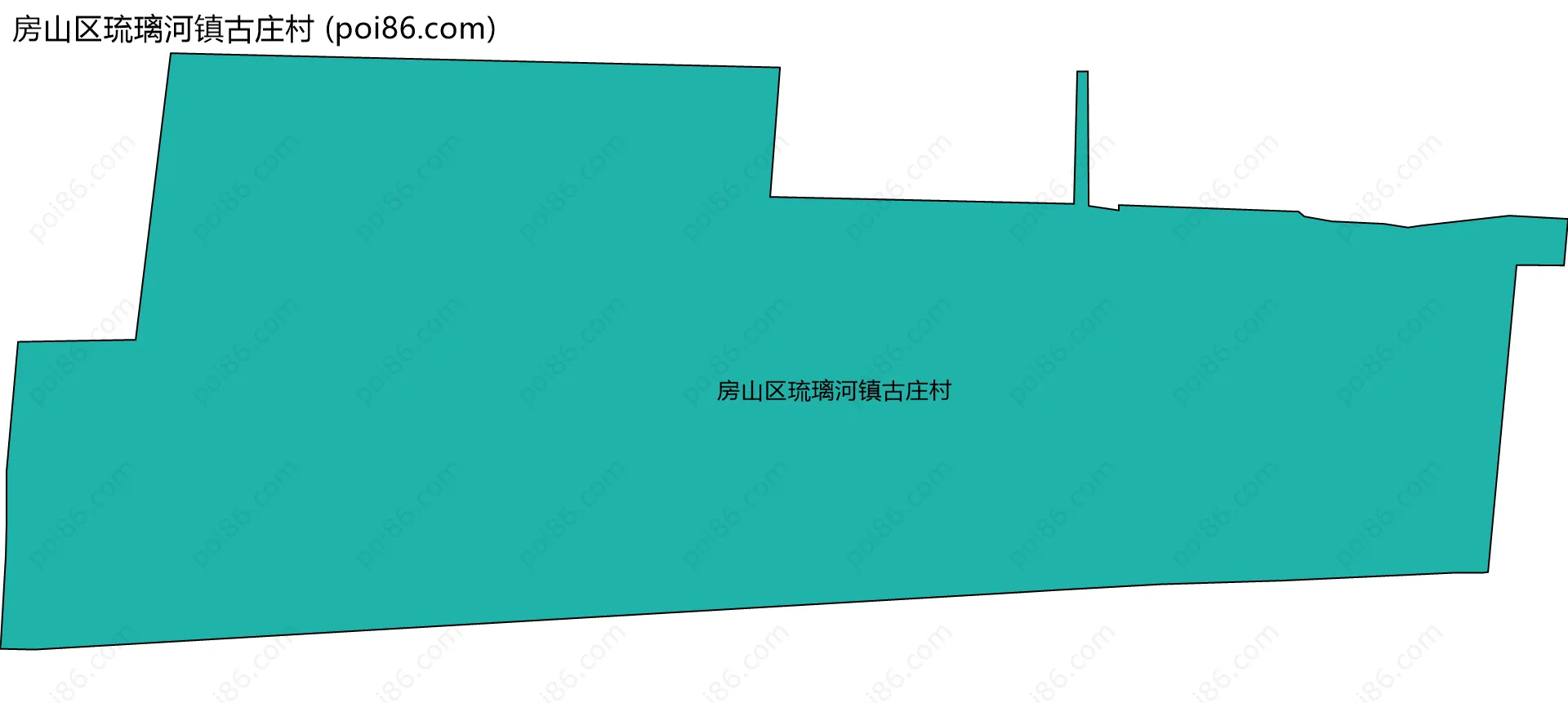 房山区琉璃河镇古庄村边界地图