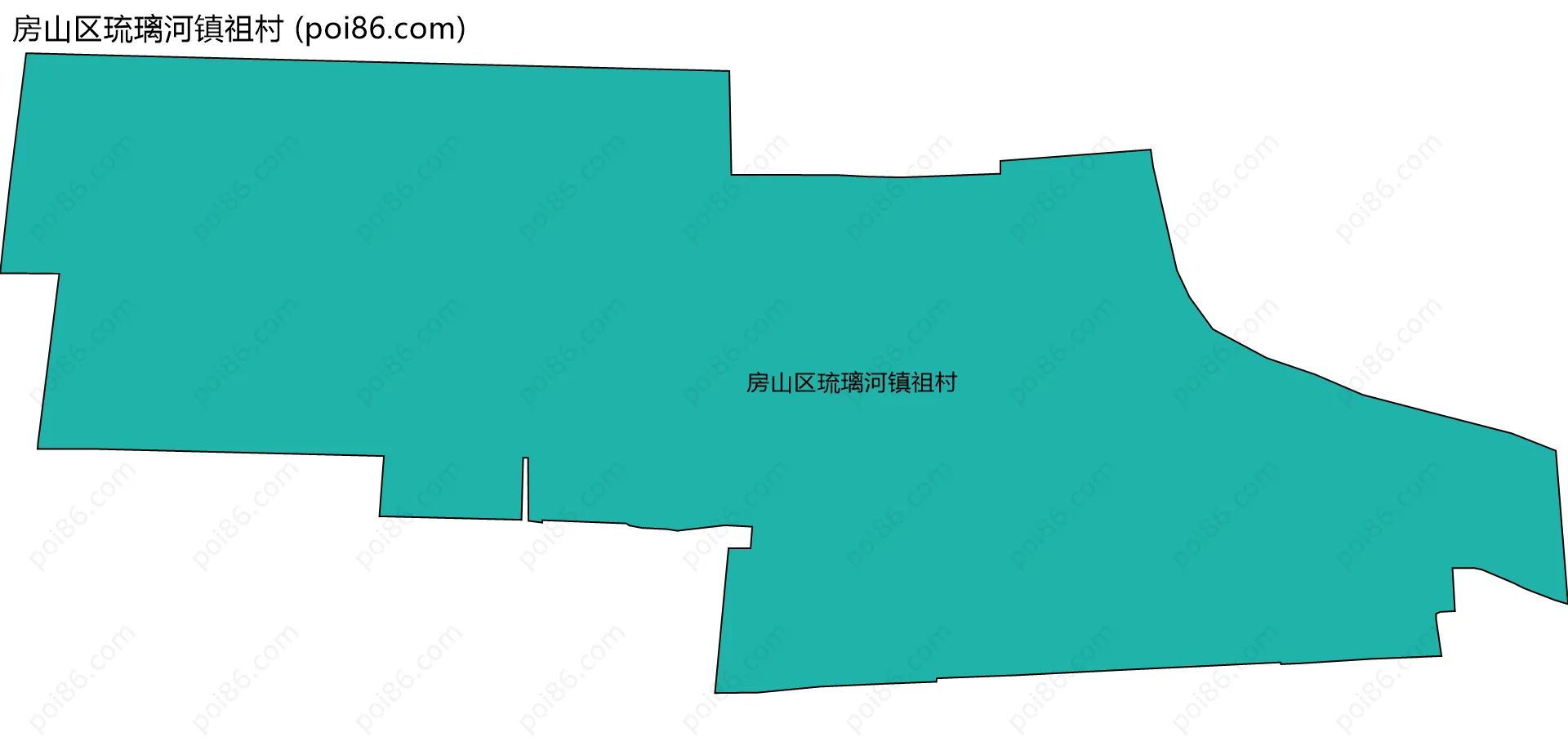 房山区琉璃河镇祖村边界地图