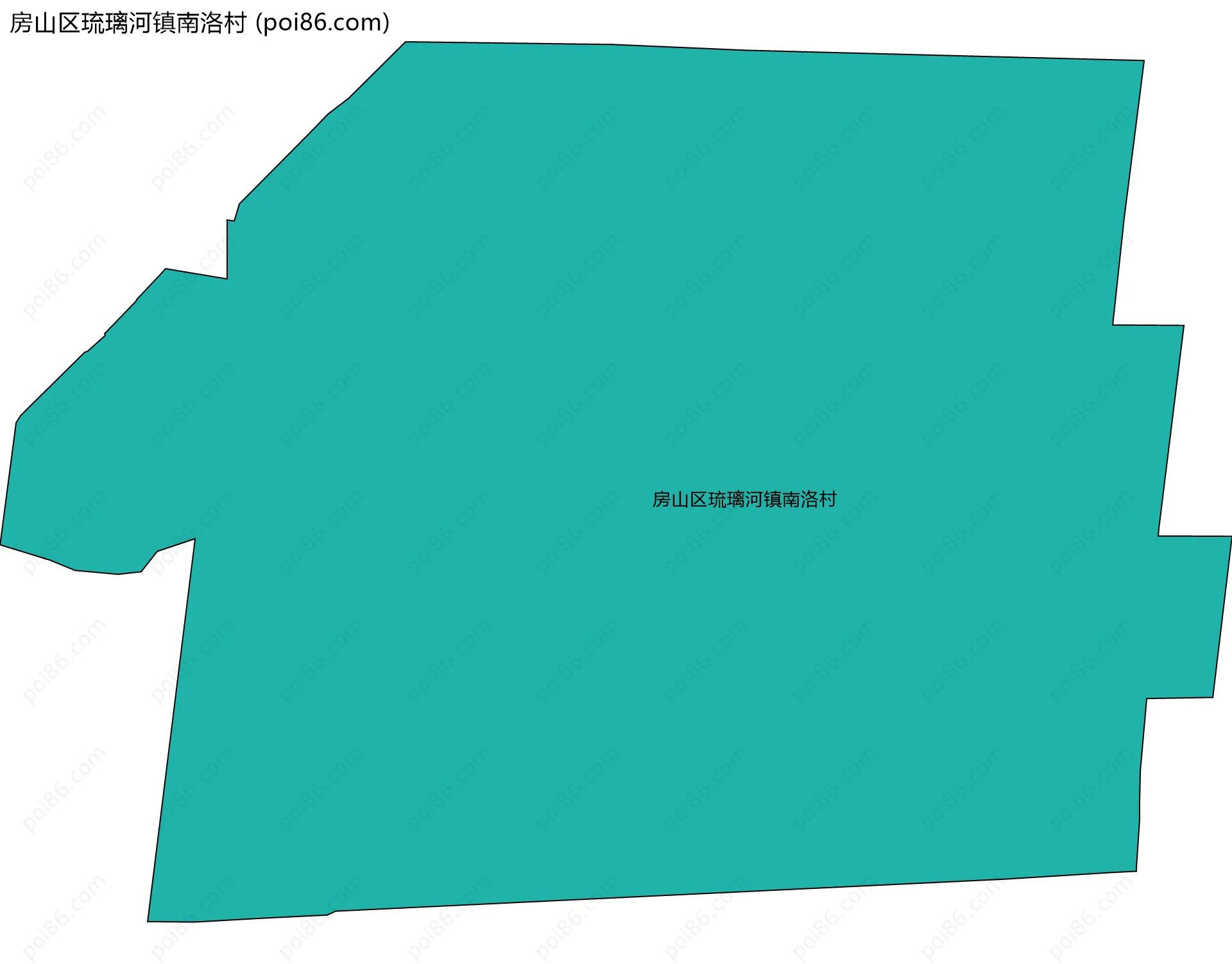 房山区琉璃河镇南洛村边界地图