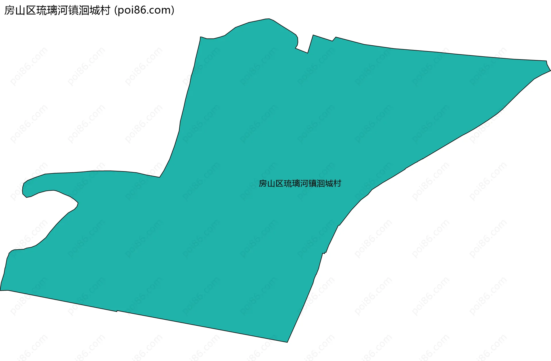 房山区琉璃河镇洄城村边界地图