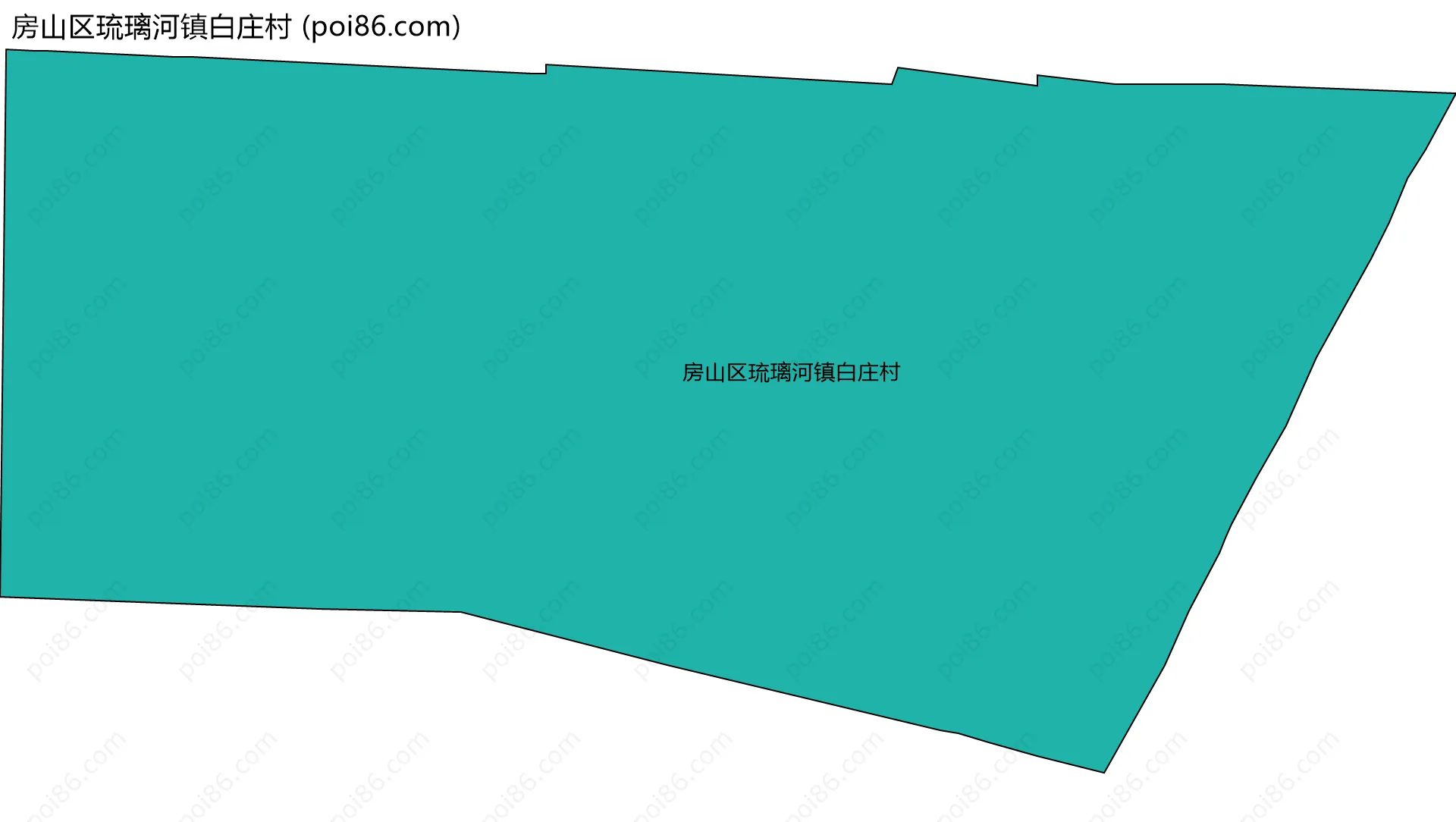 房山区琉璃河镇白庄村边界地图