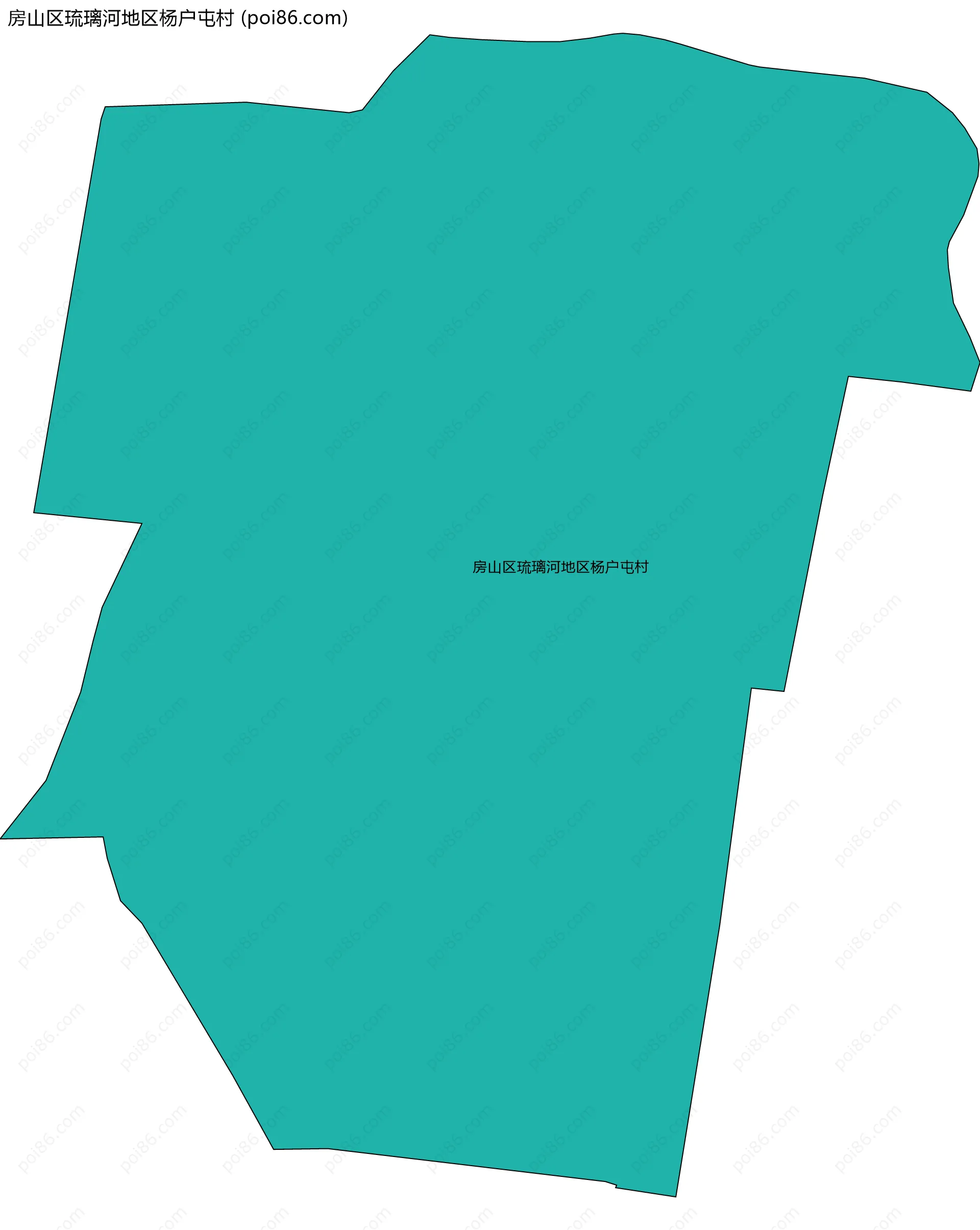 房山区琉璃河地区杨户屯村边界地图