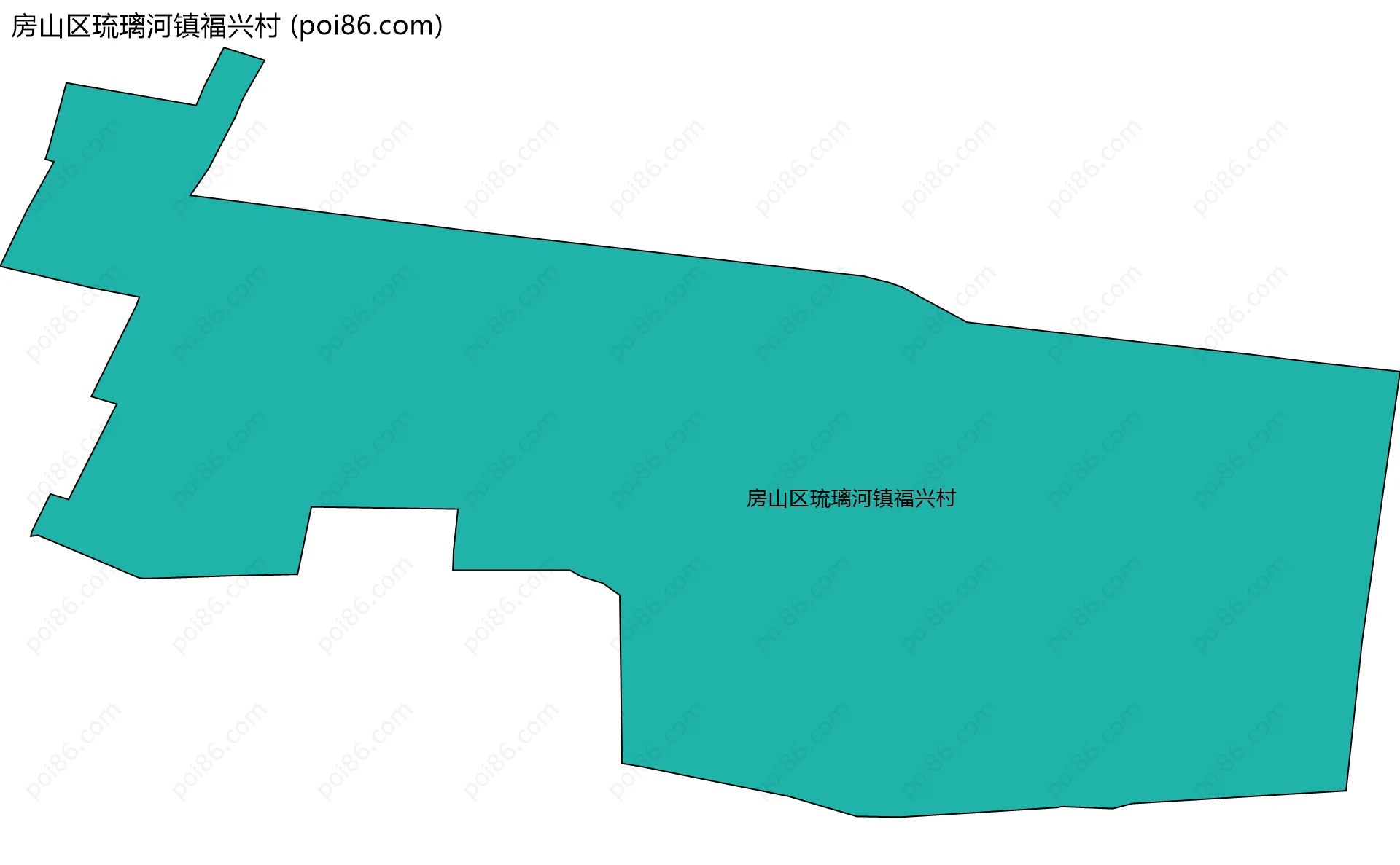 房山区琉璃河镇福兴村边界地图
