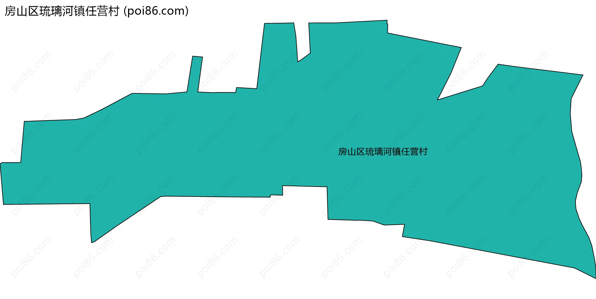 房山区琉璃河镇任营村边界地图