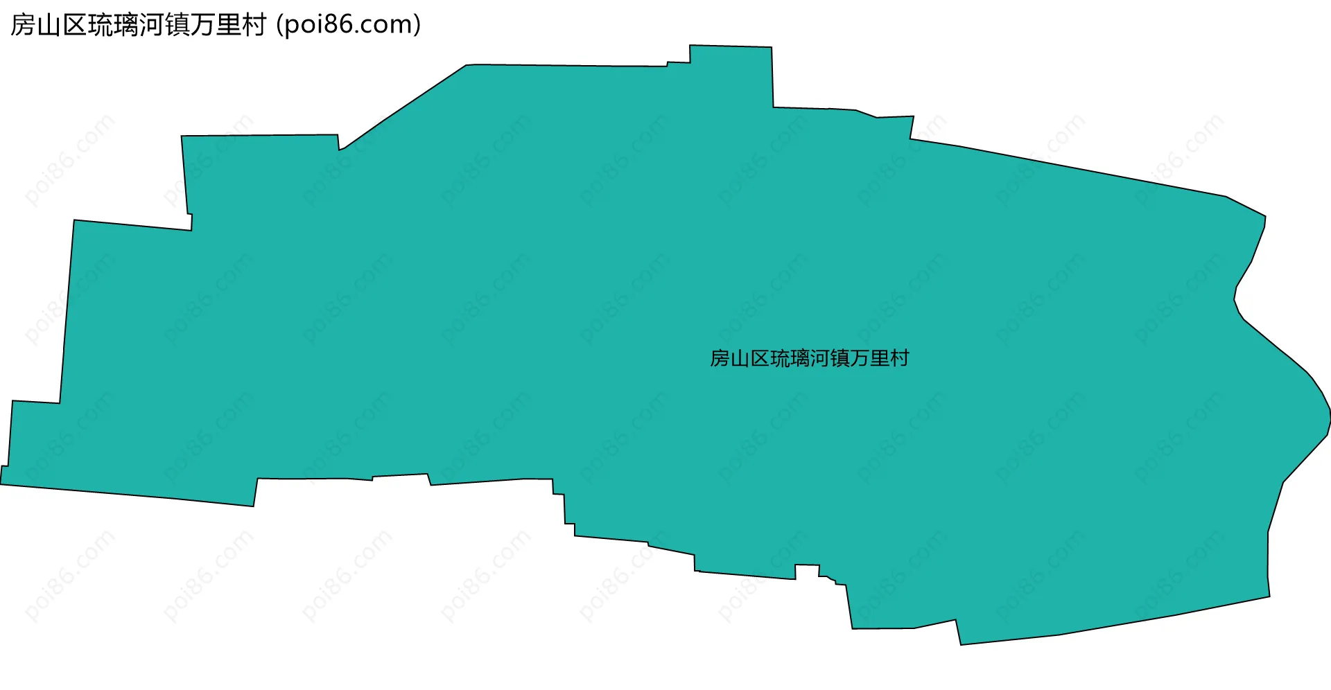 房山区琉璃河镇万里村边界地图