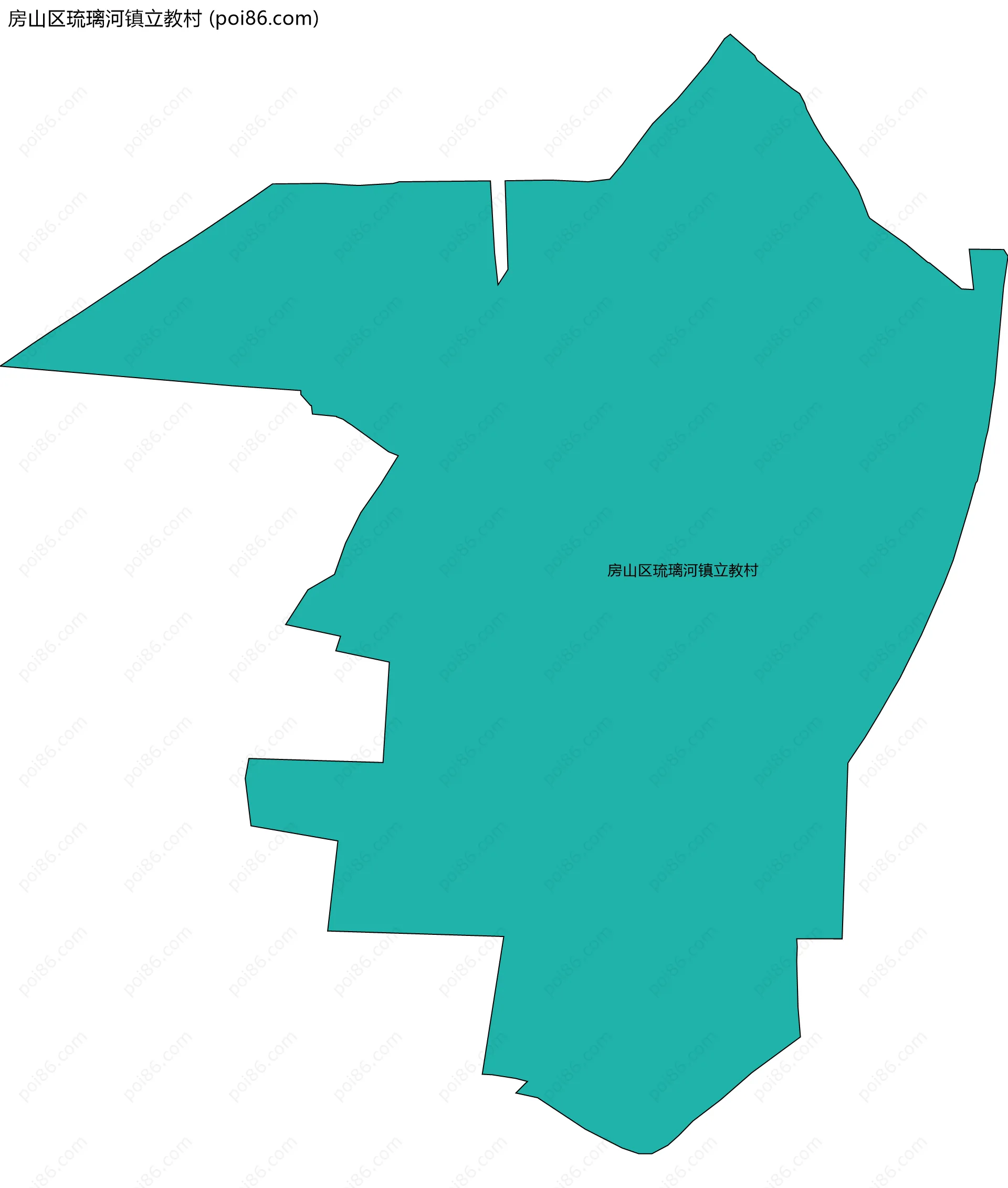 房山区琉璃河镇立教村边界地图