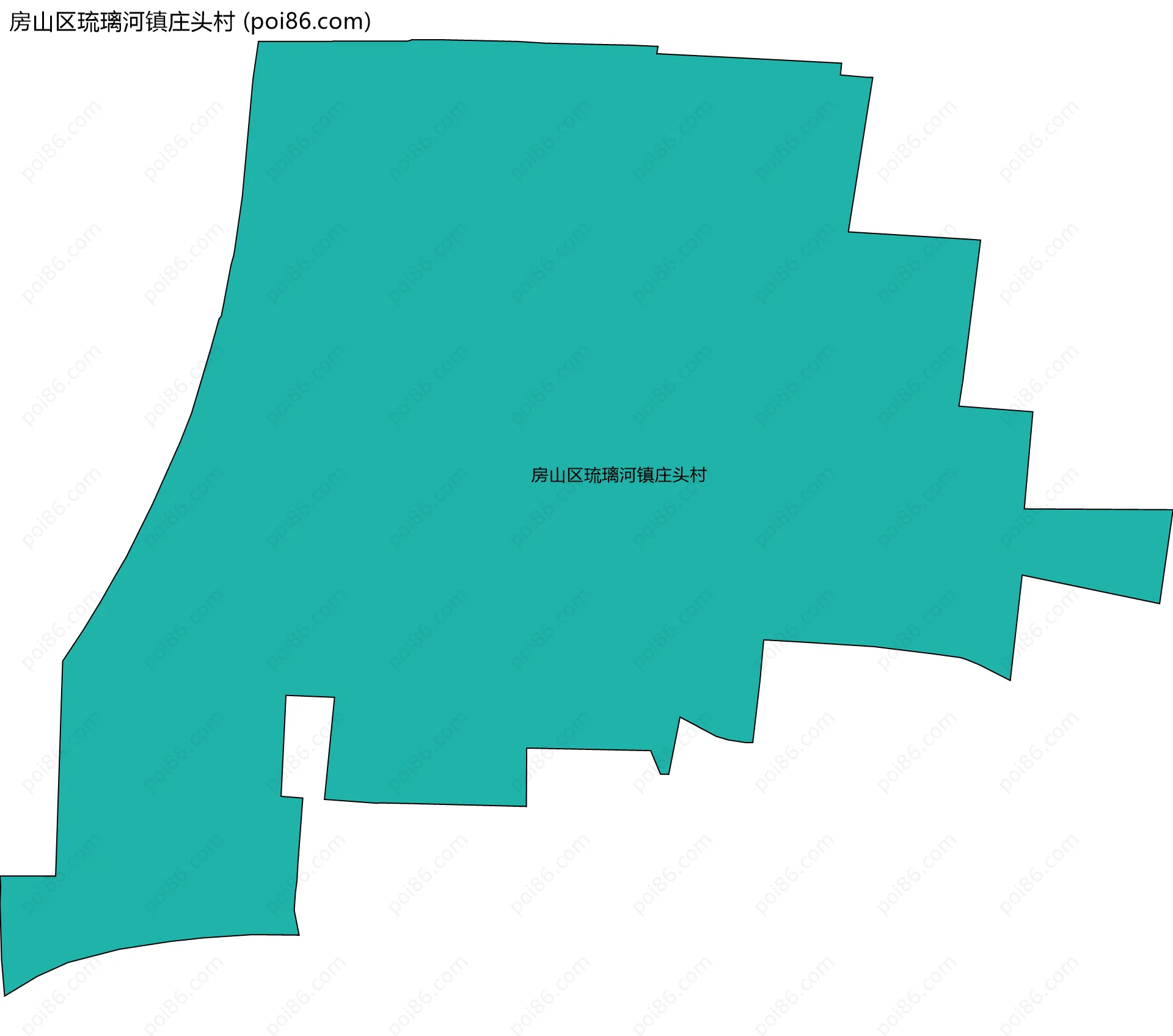 房山区琉璃河镇庄头村边界地图