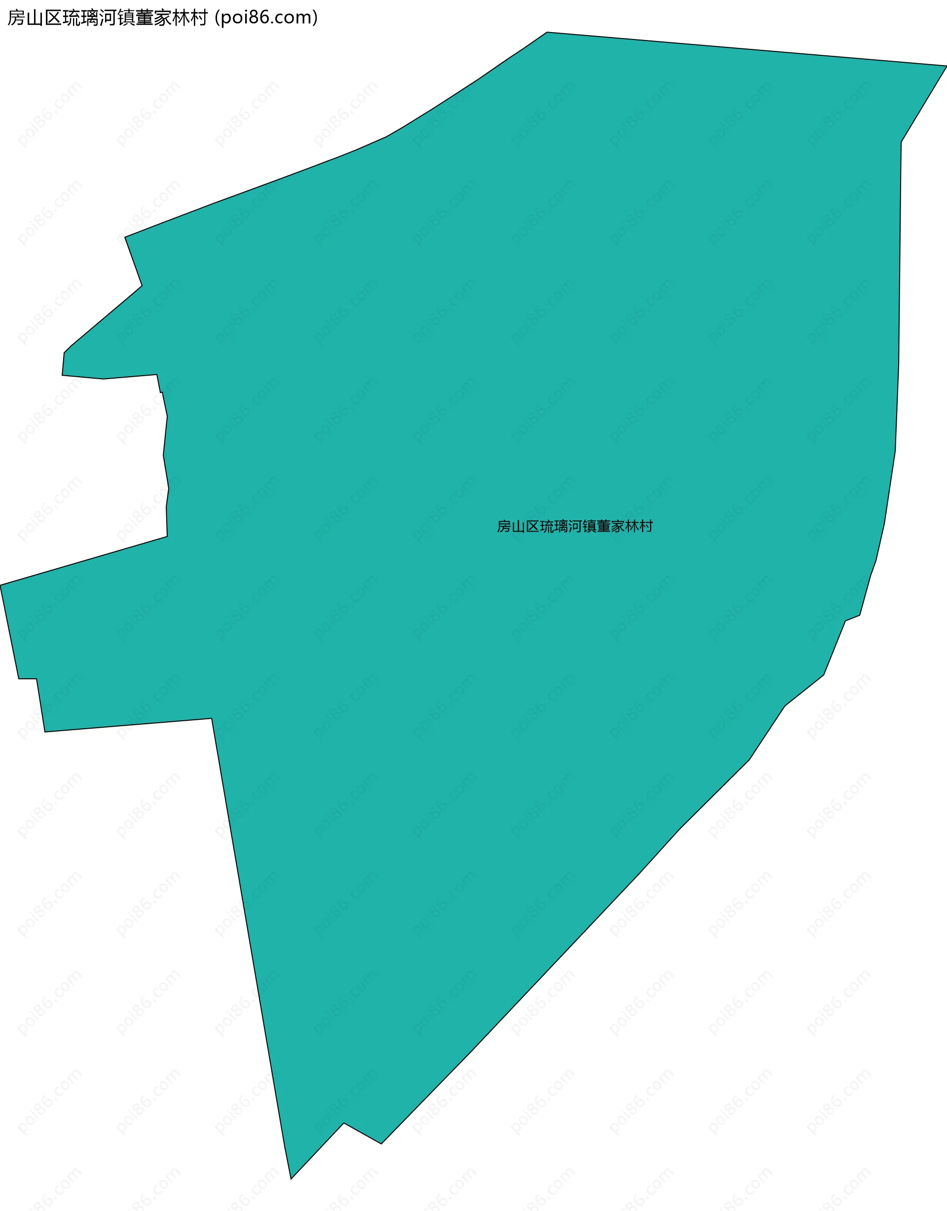 房山区琉璃河镇董家林村边界地图