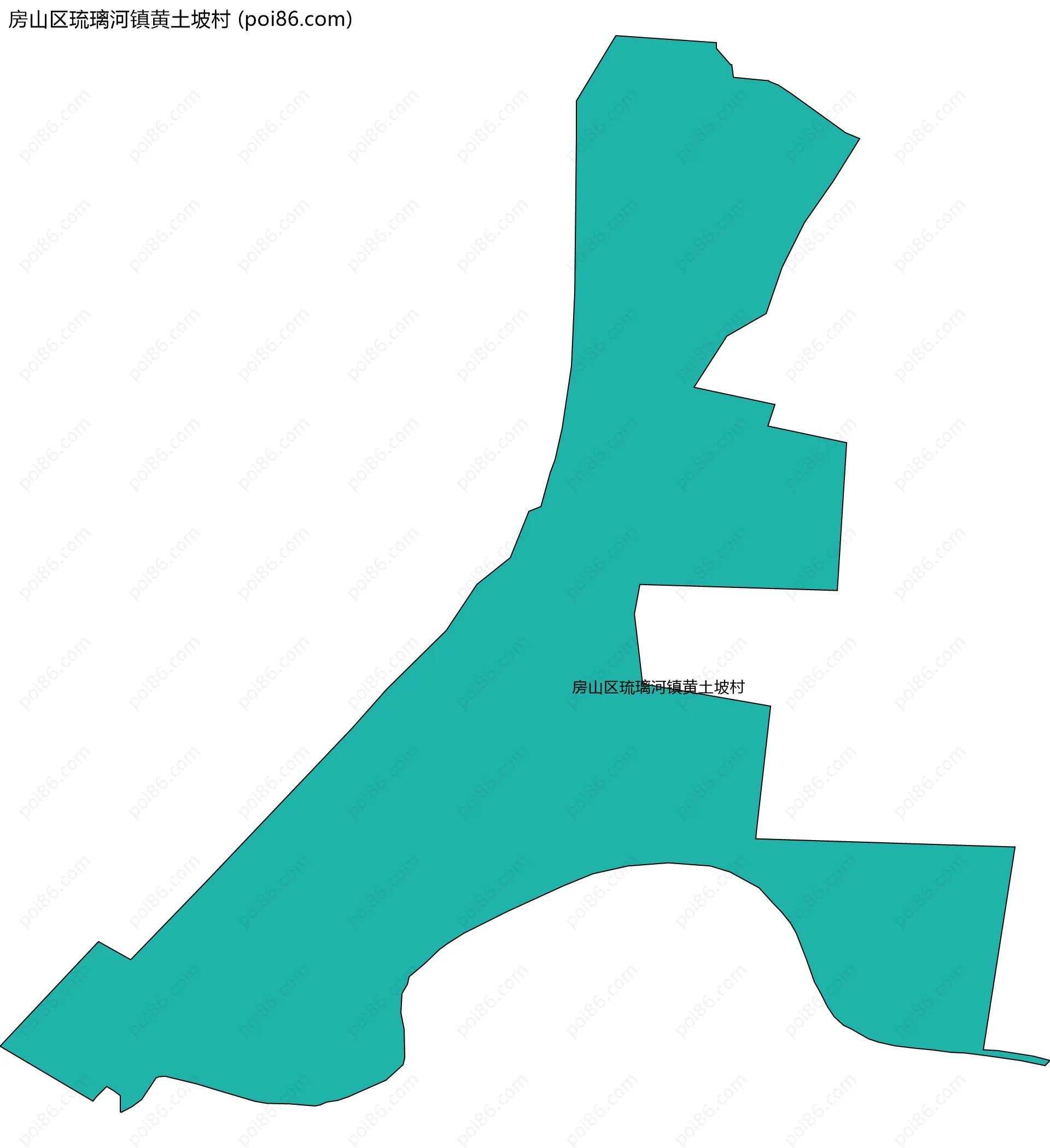 房山区琉璃河镇黄土坡村边界地图