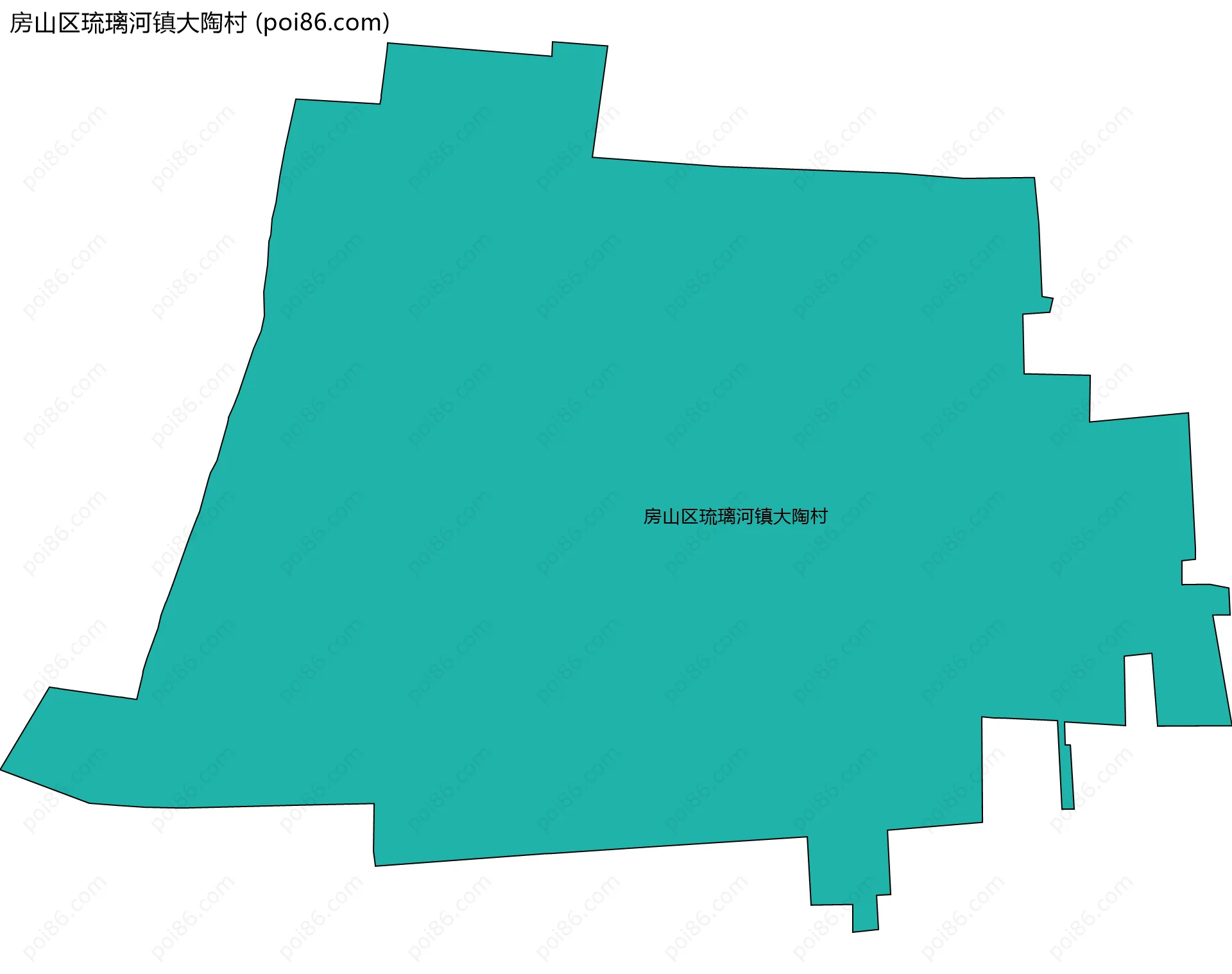 房山区琉璃河镇大陶村边界地图