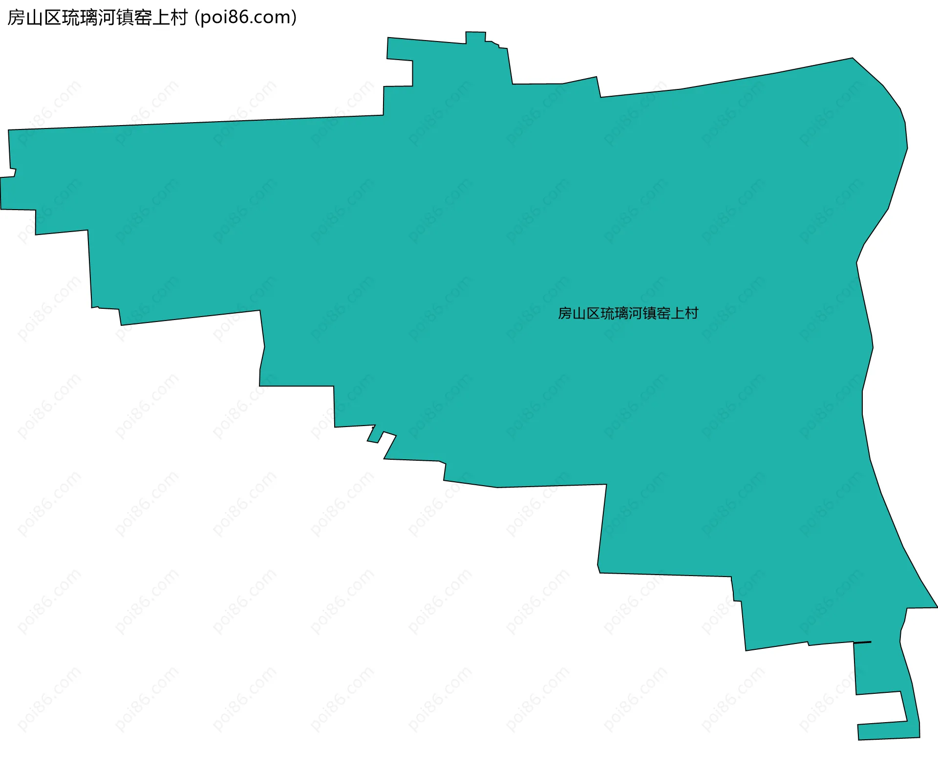 房山区琉璃河镇窑上村边界地图