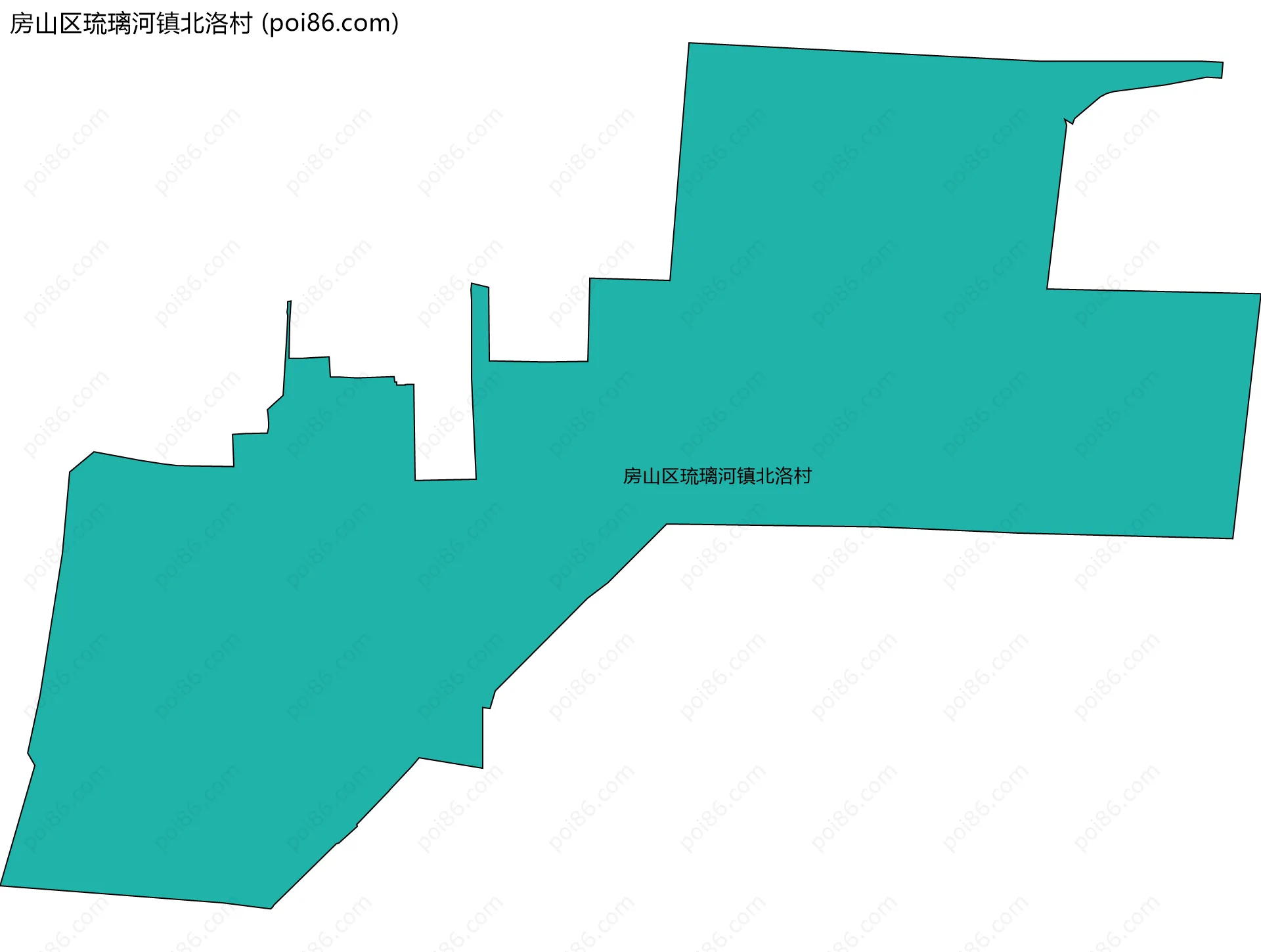房山区琉璃河镇北洛村边界地图